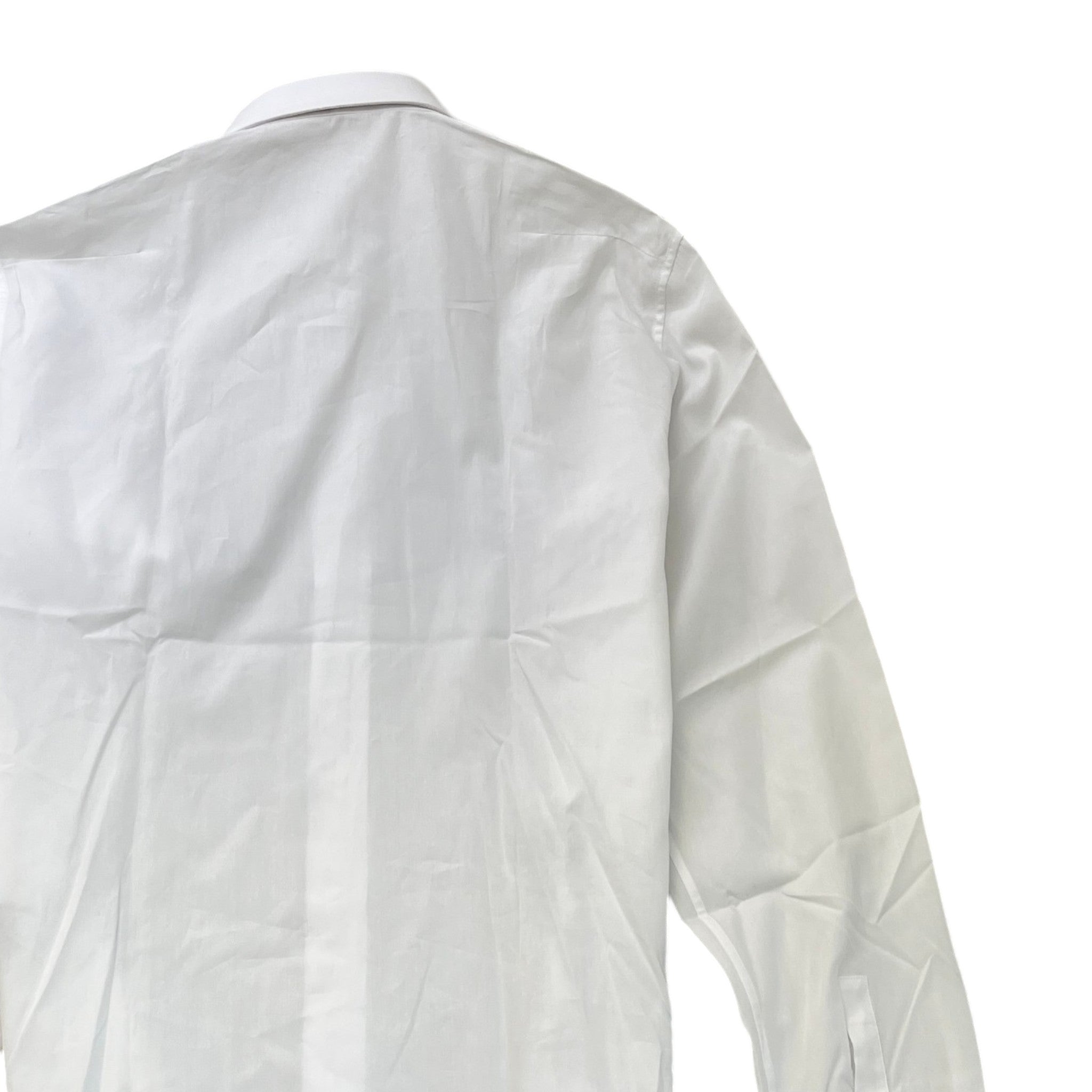 Men's Logo Embroidered Long Sleeve Shirt White Size M