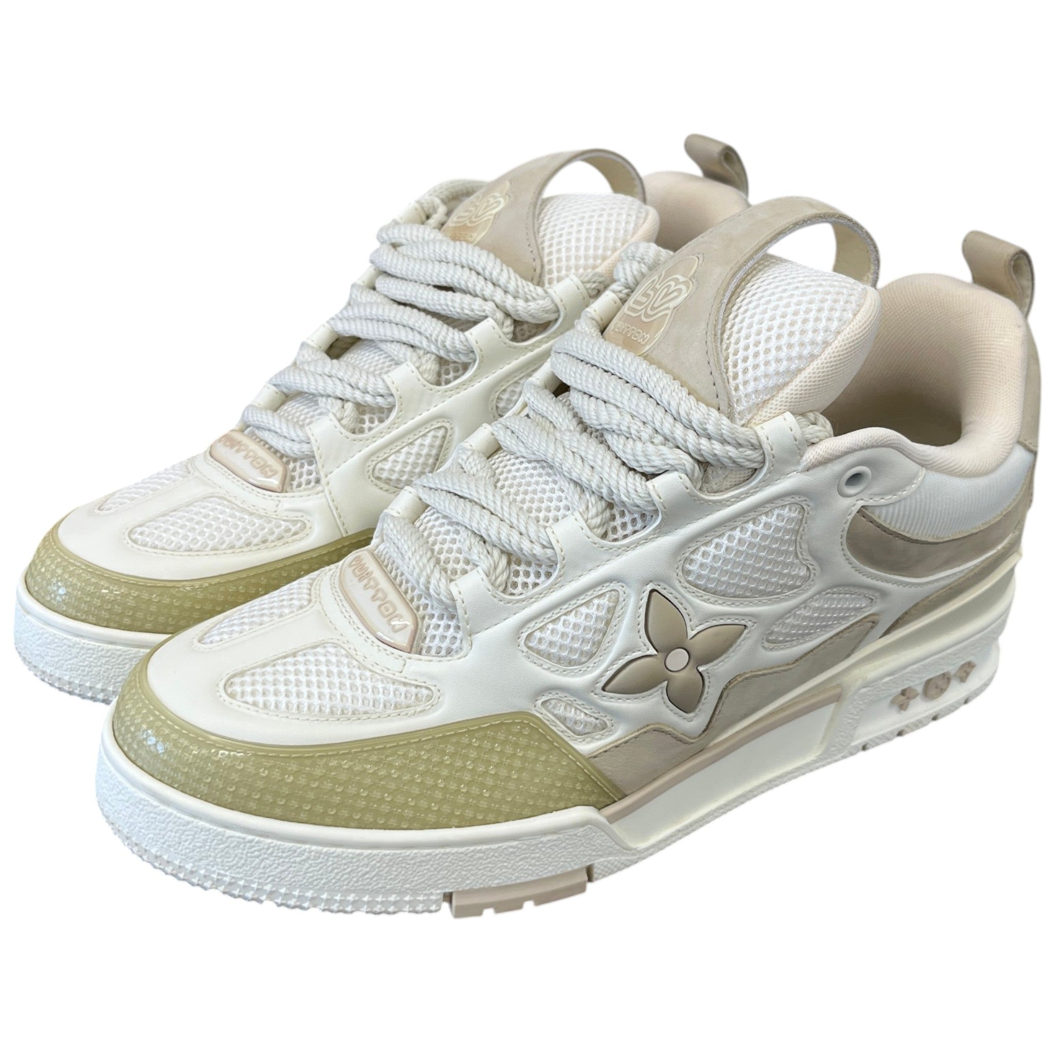 Men's Lv Skate Low Trainers White Size EU 42 / UK 8