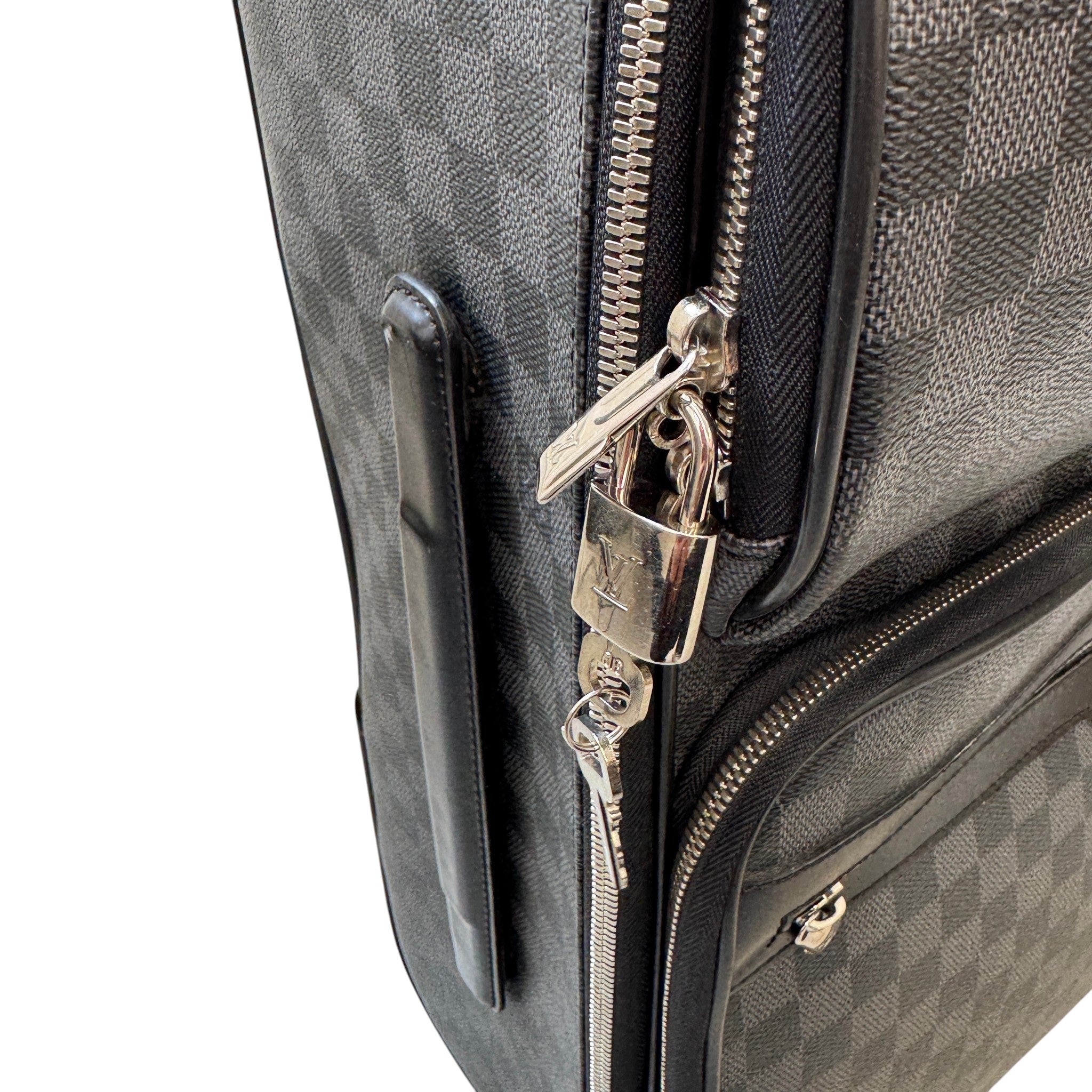 Men's Pégase Légère 55 Damier Graphite Suitcase Black