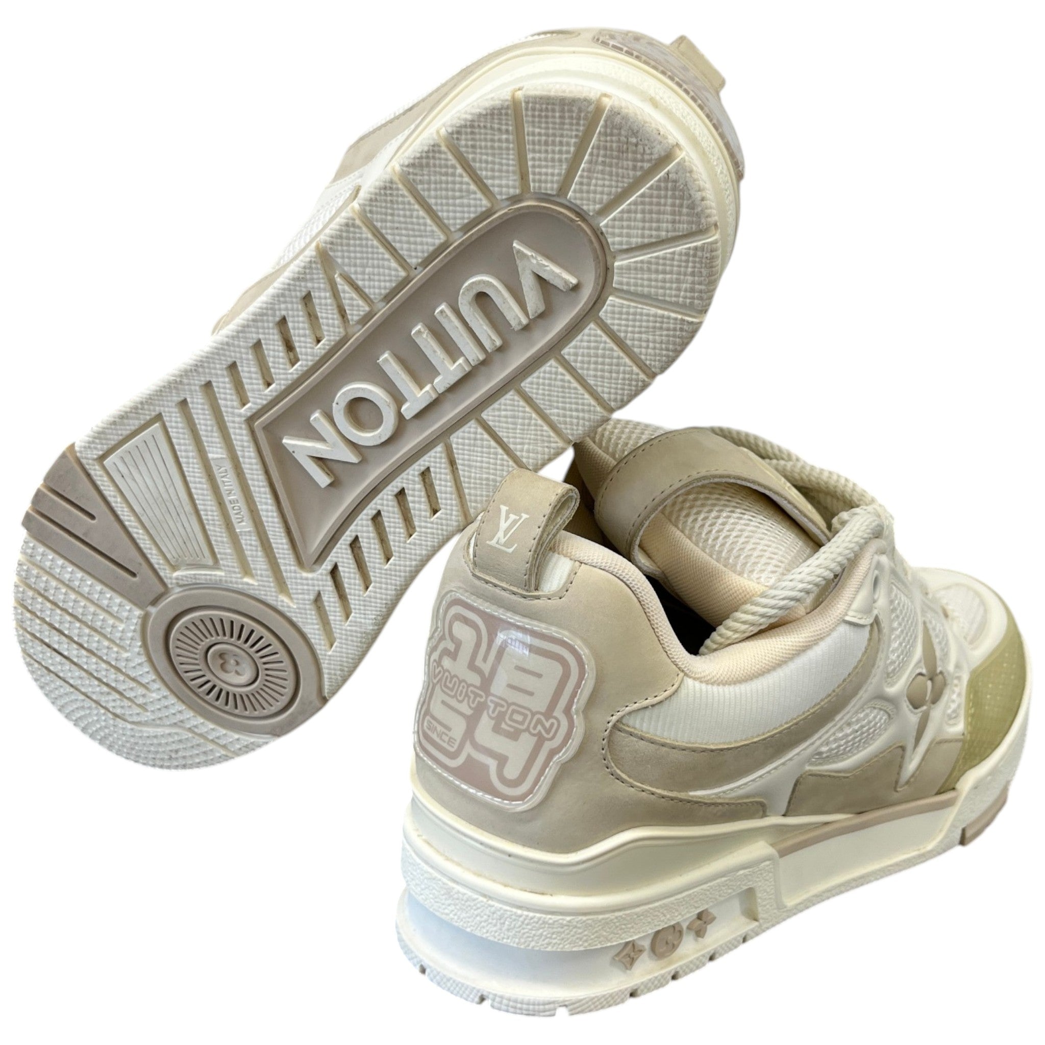 Men's Lv Skate Low Trainers White Size EU 42 / UK 8