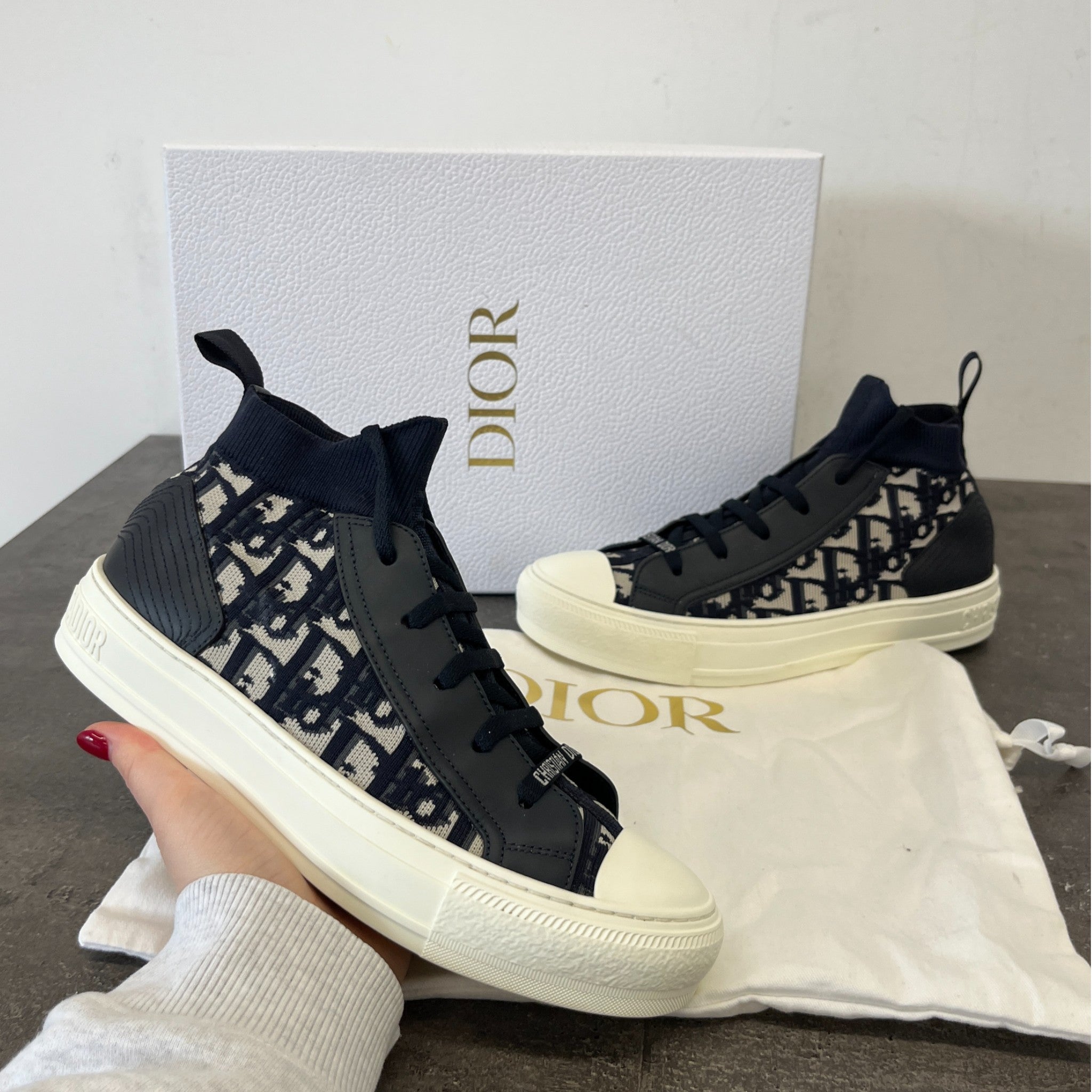 Women's Walk'N'Dior High Trainers Blue Size EU 37 / UK 4