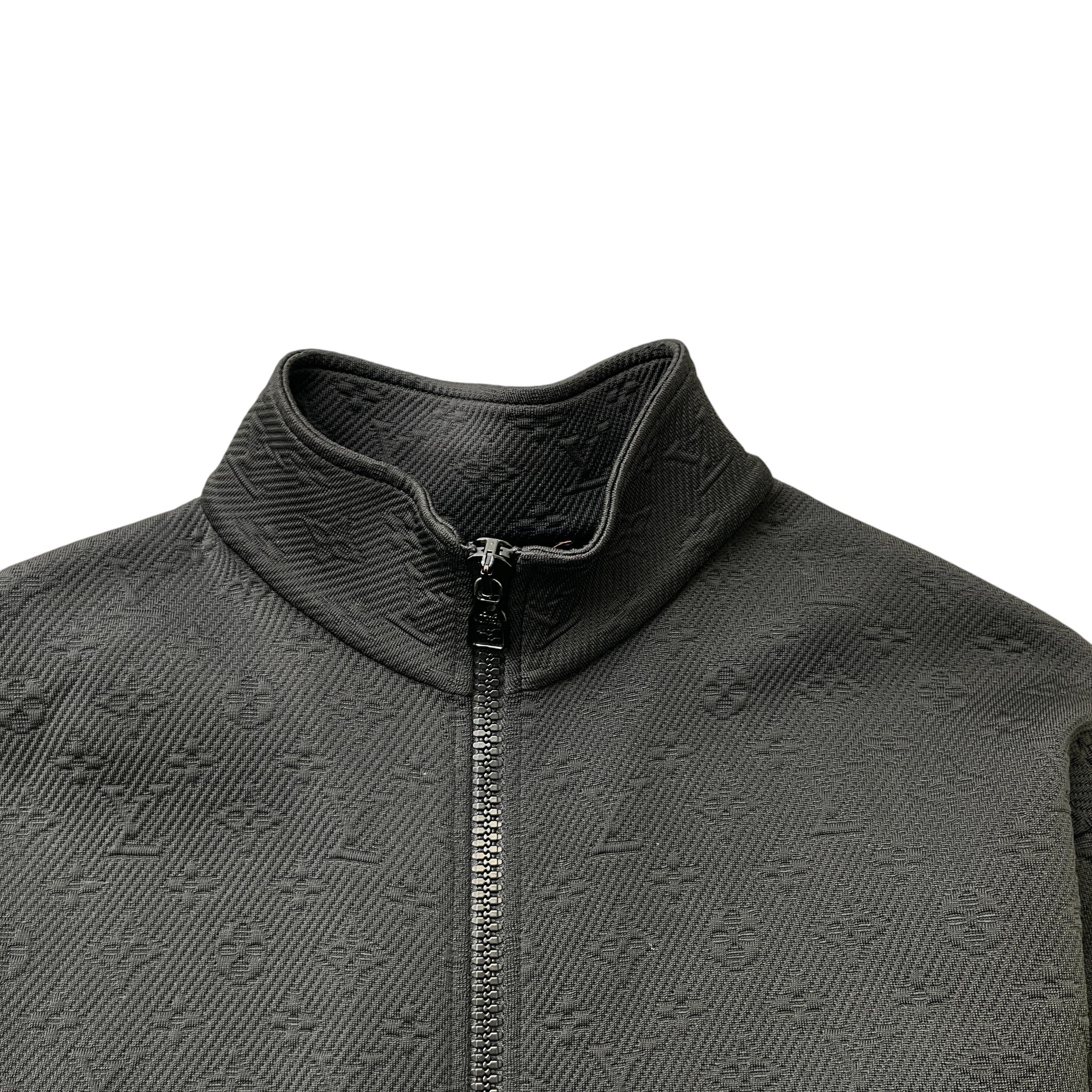 Men's Monogram Print Track Jacket Black Size S