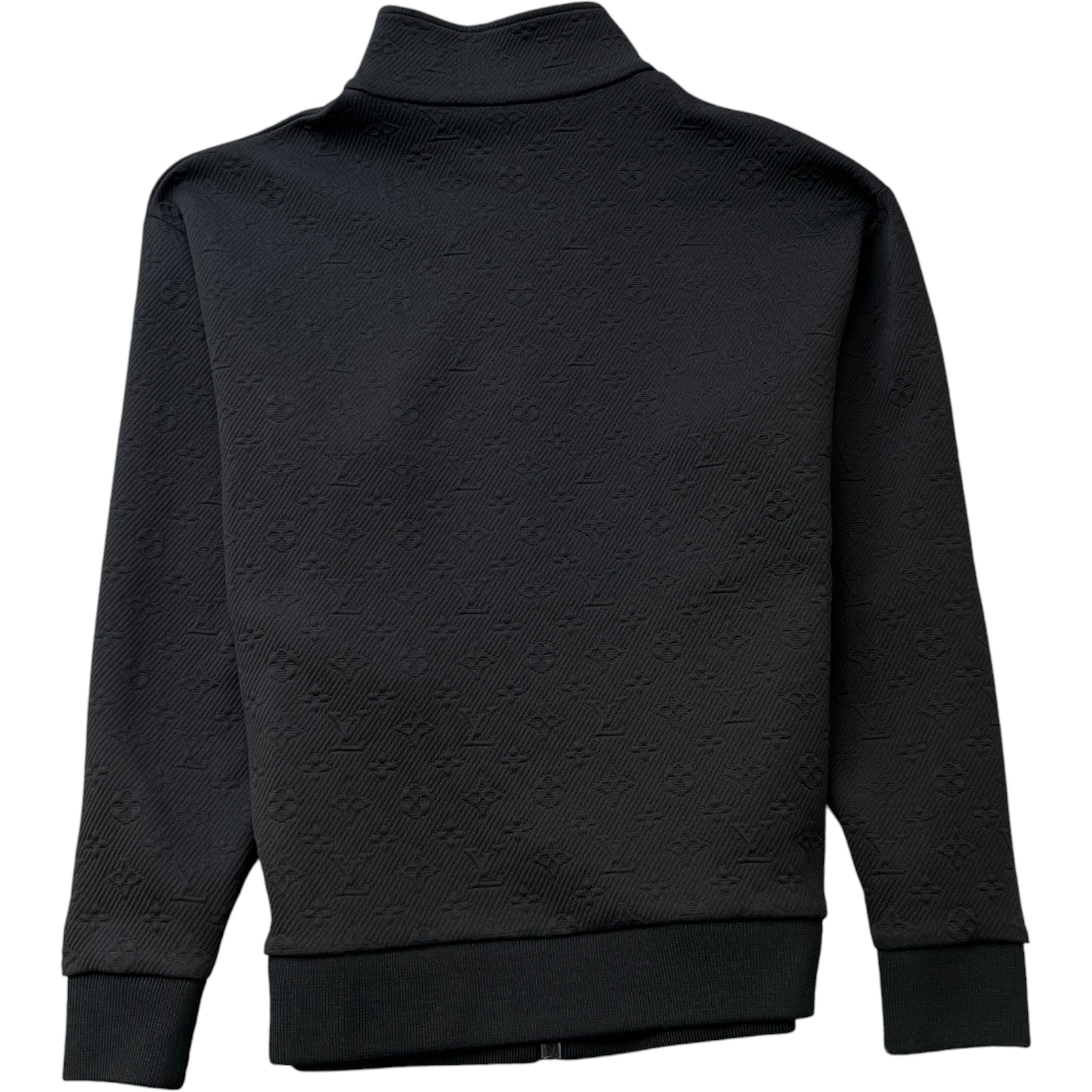 Men's Monogram Print Track Jacket Black Size S