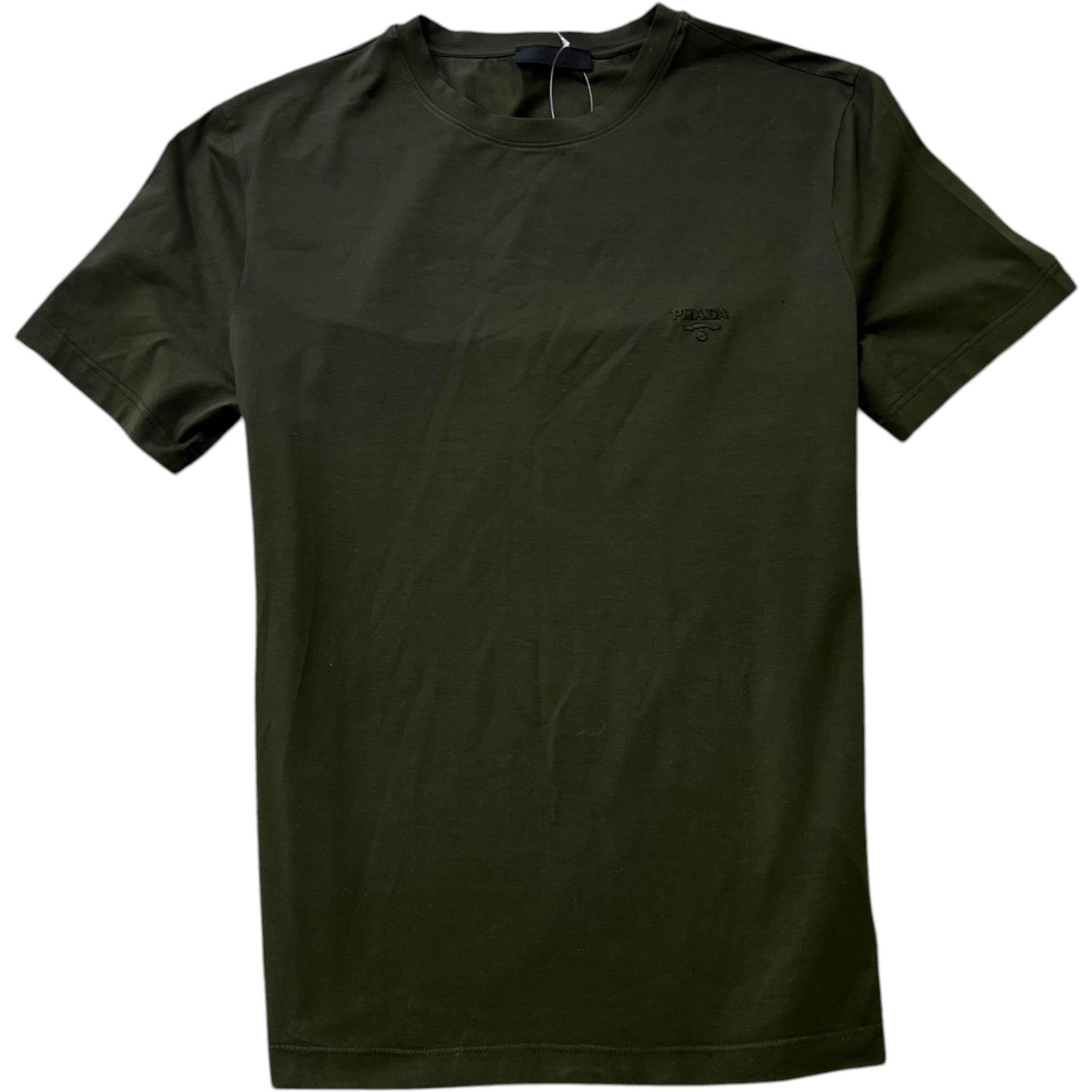 Men's Embroidered Logo T-Shirt Khaki Size L