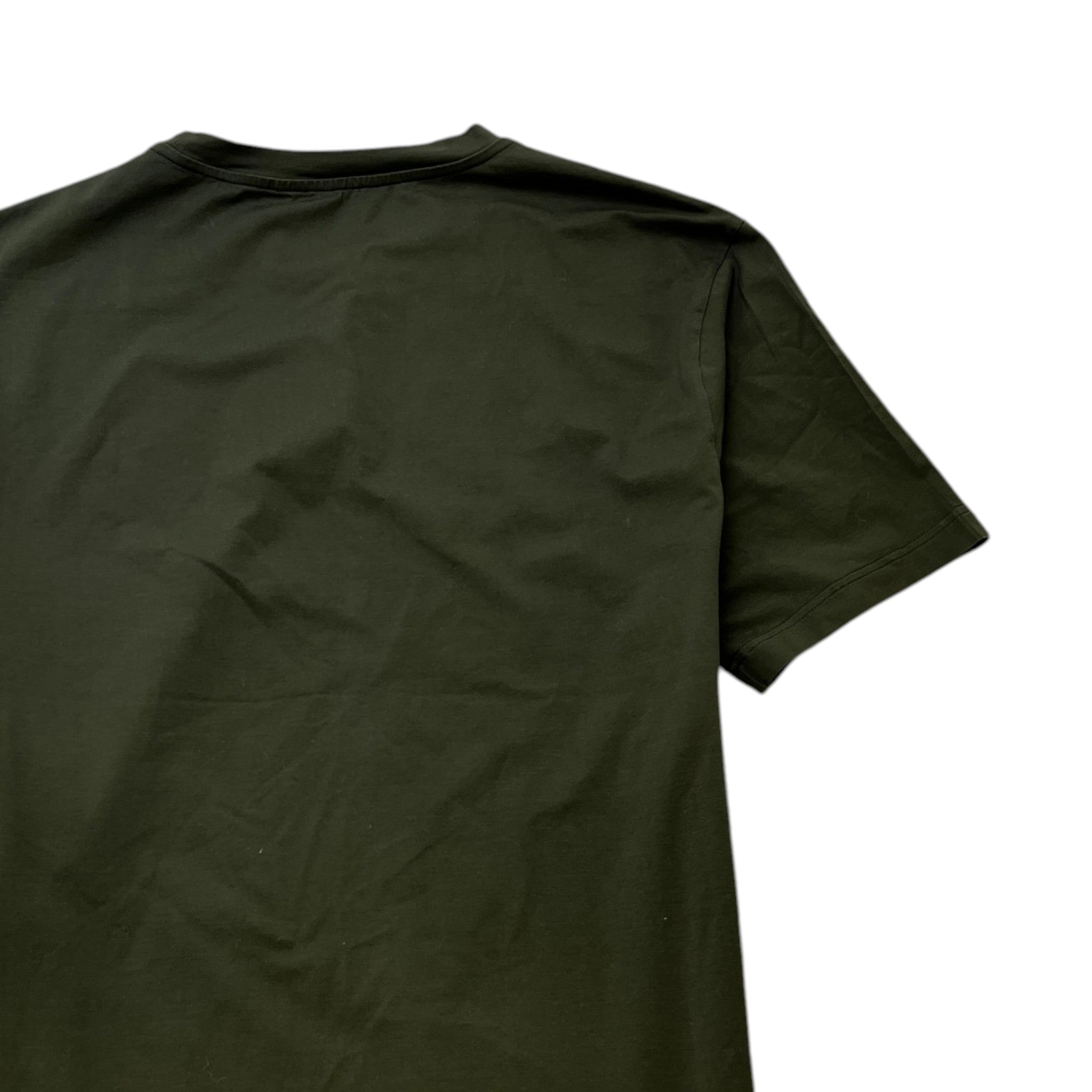 Men's Embroidered Logo T-Shirt Khaki Size L