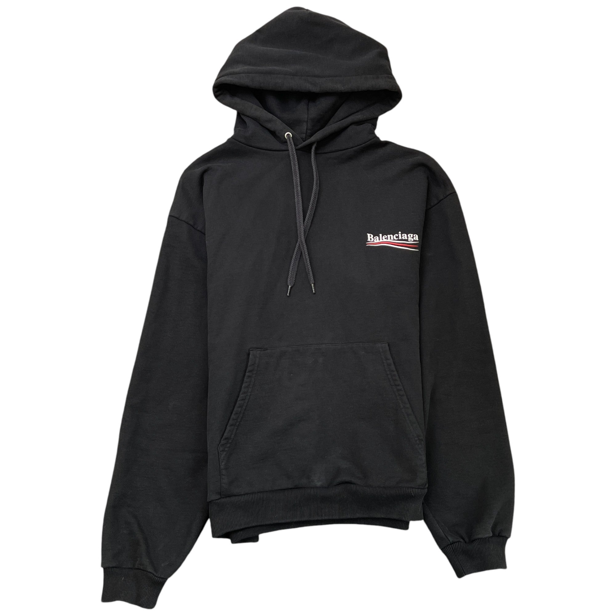 Men's Political Logo Hoodie Black Size M