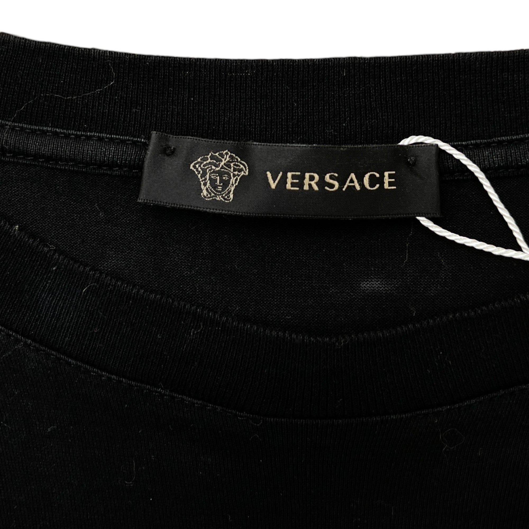 Men's Studded Medusa Logo T-Shirt Black Size M