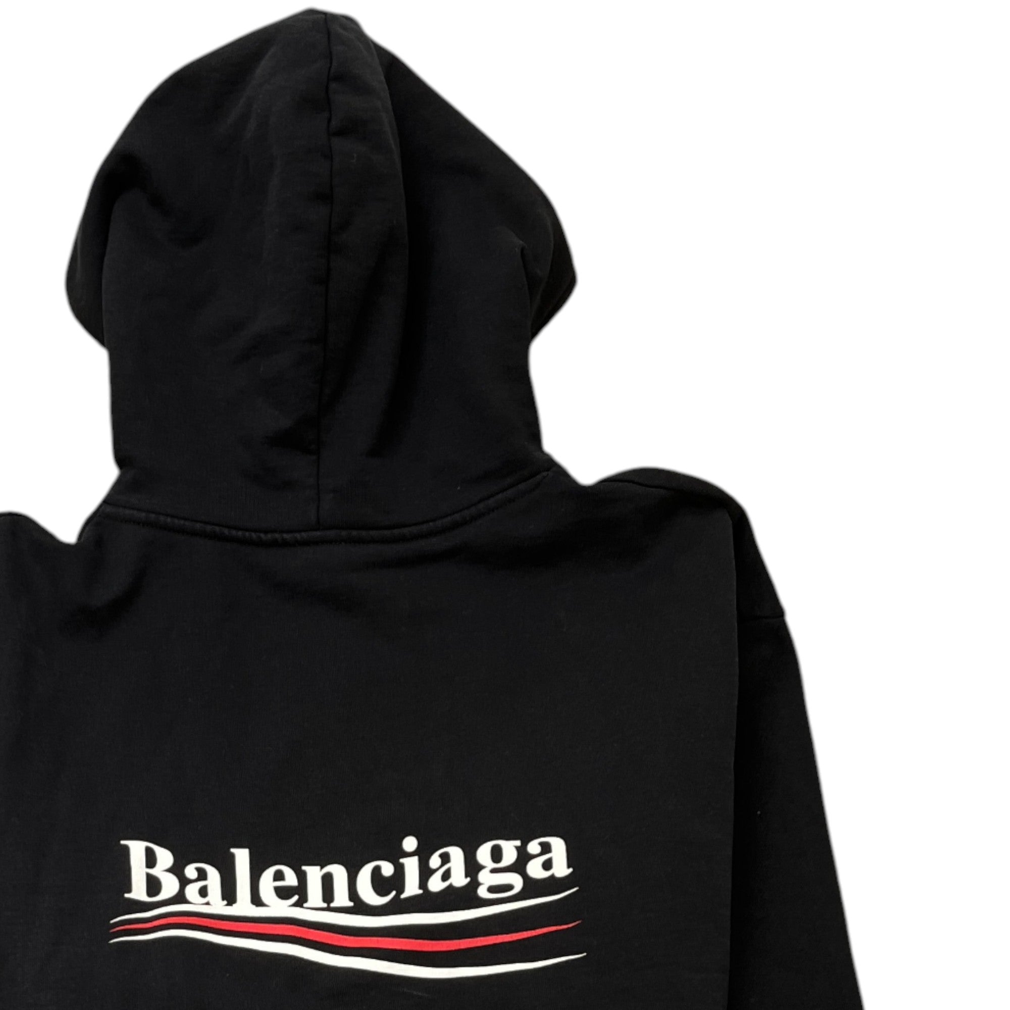 Men's Political Logo Hoodie Black Size M