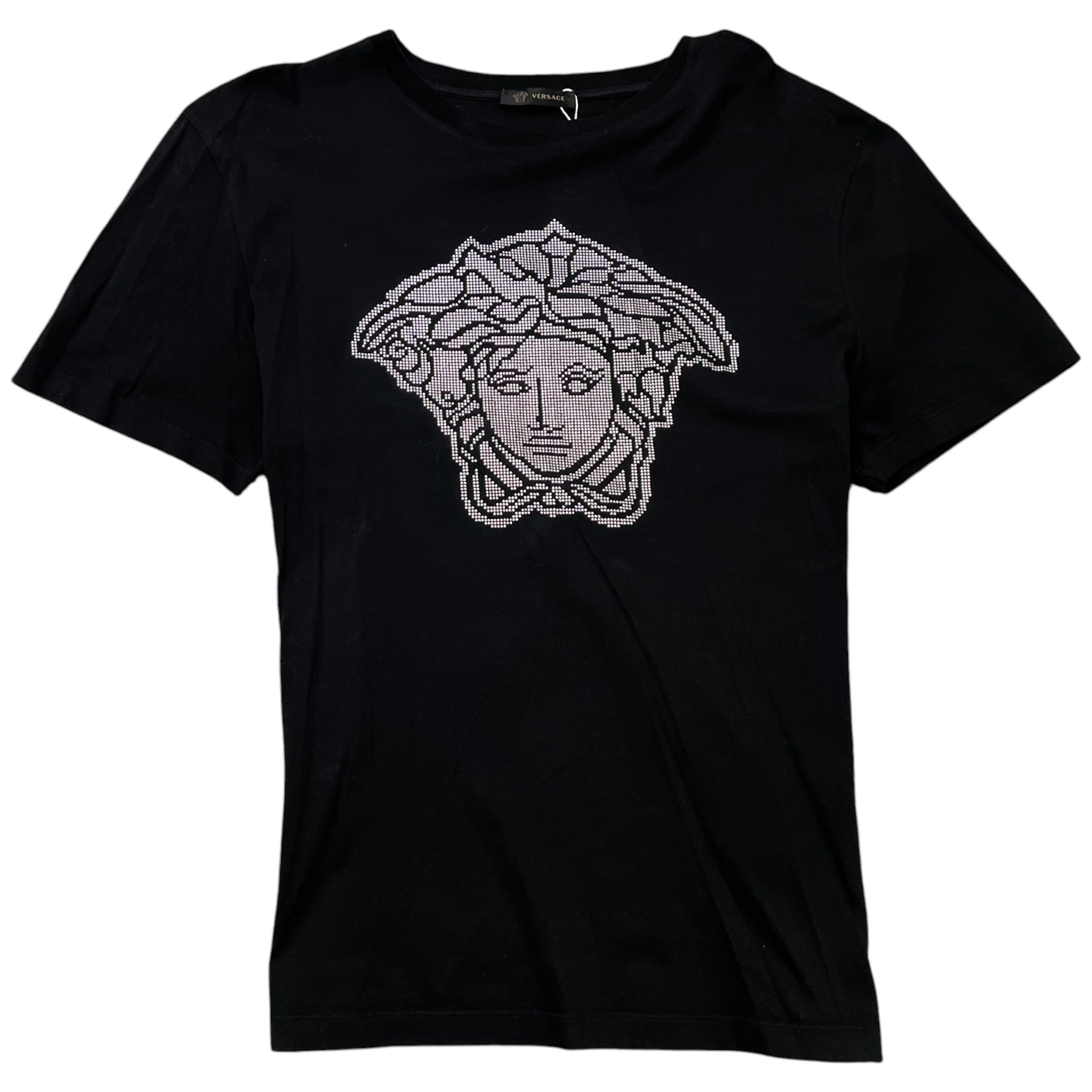 Men's Studded Medusa Logo T-Shirt Black Size M