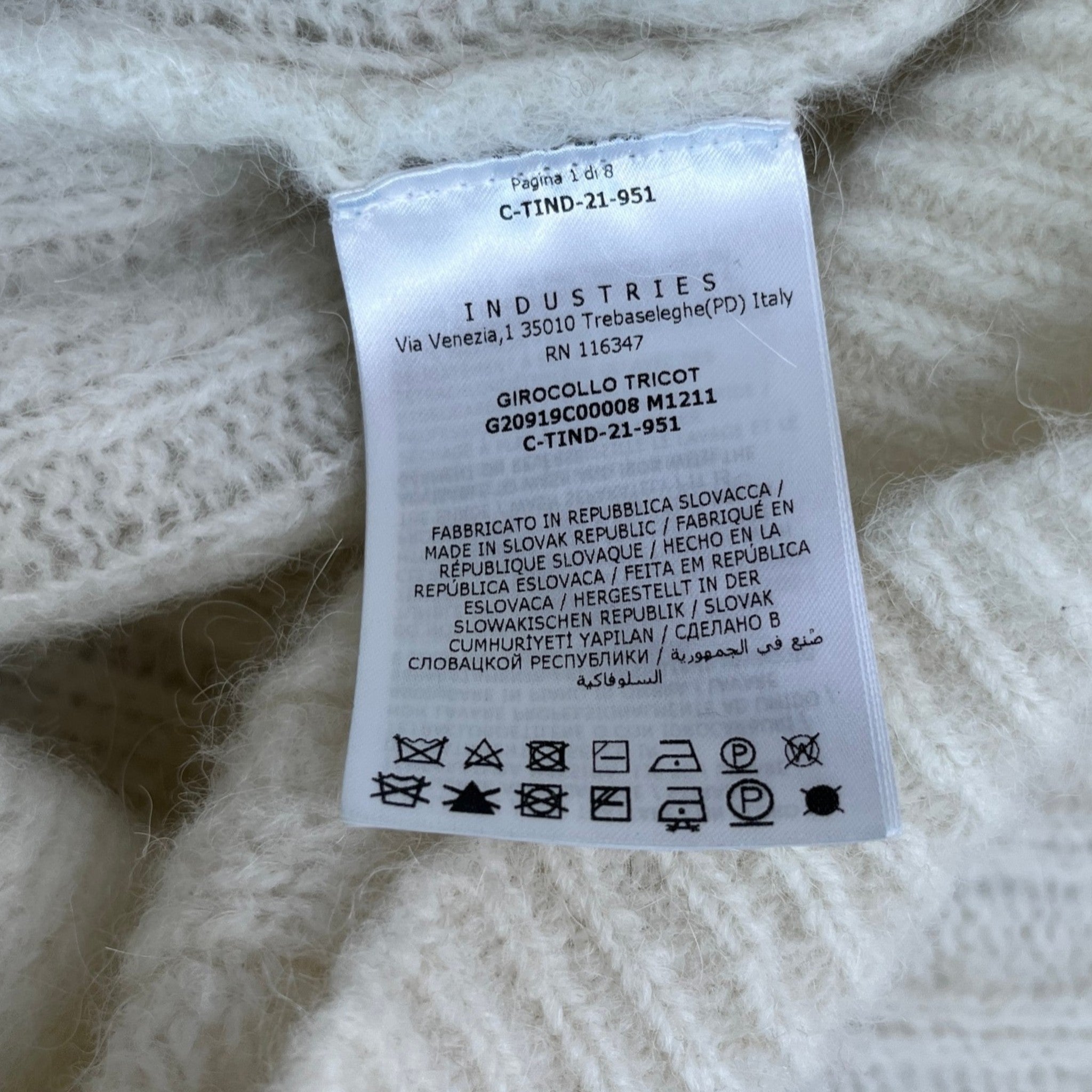 Women's Girocollo Jumper Cream Size XL
