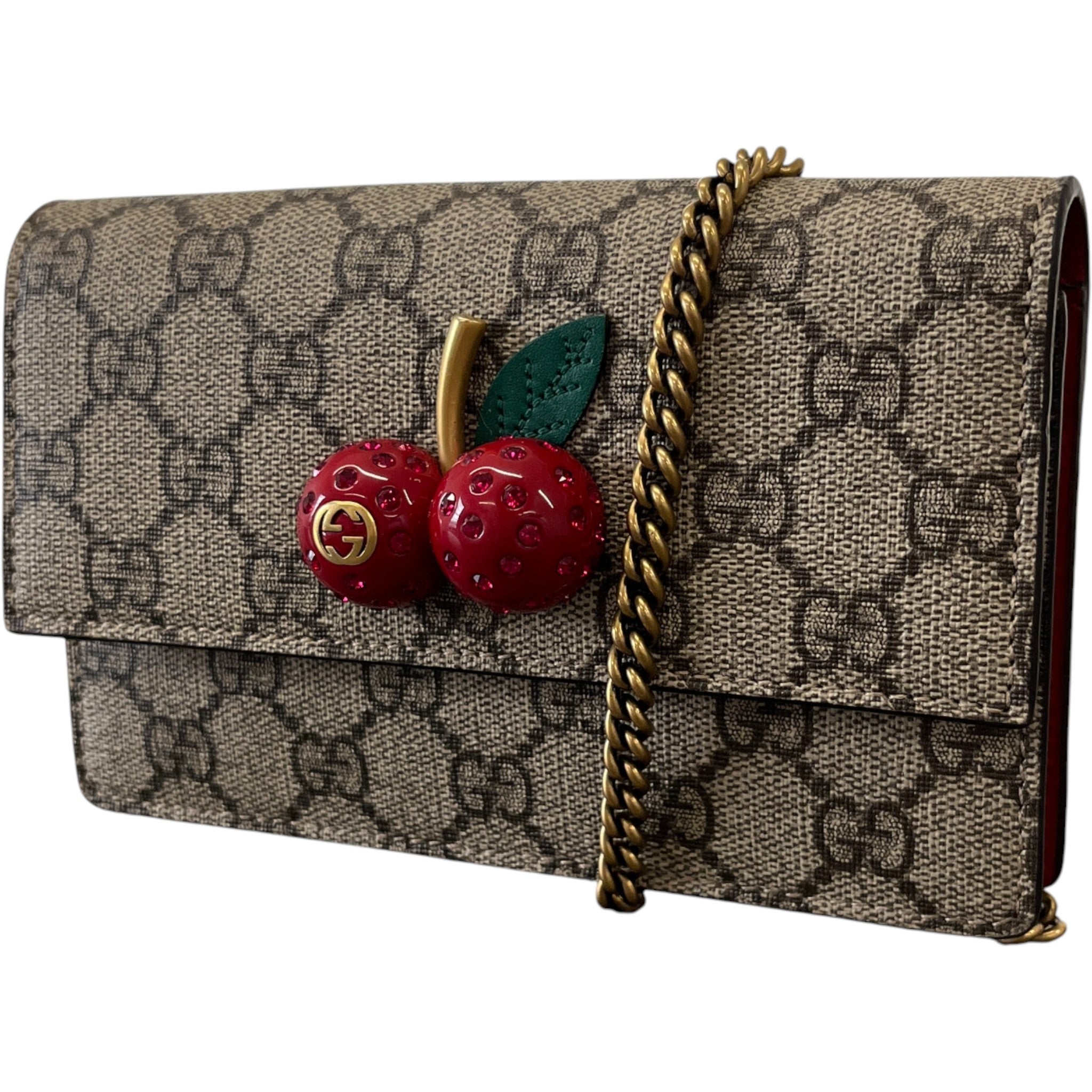 Women's Gg Supreme Cherries Bag Brown
