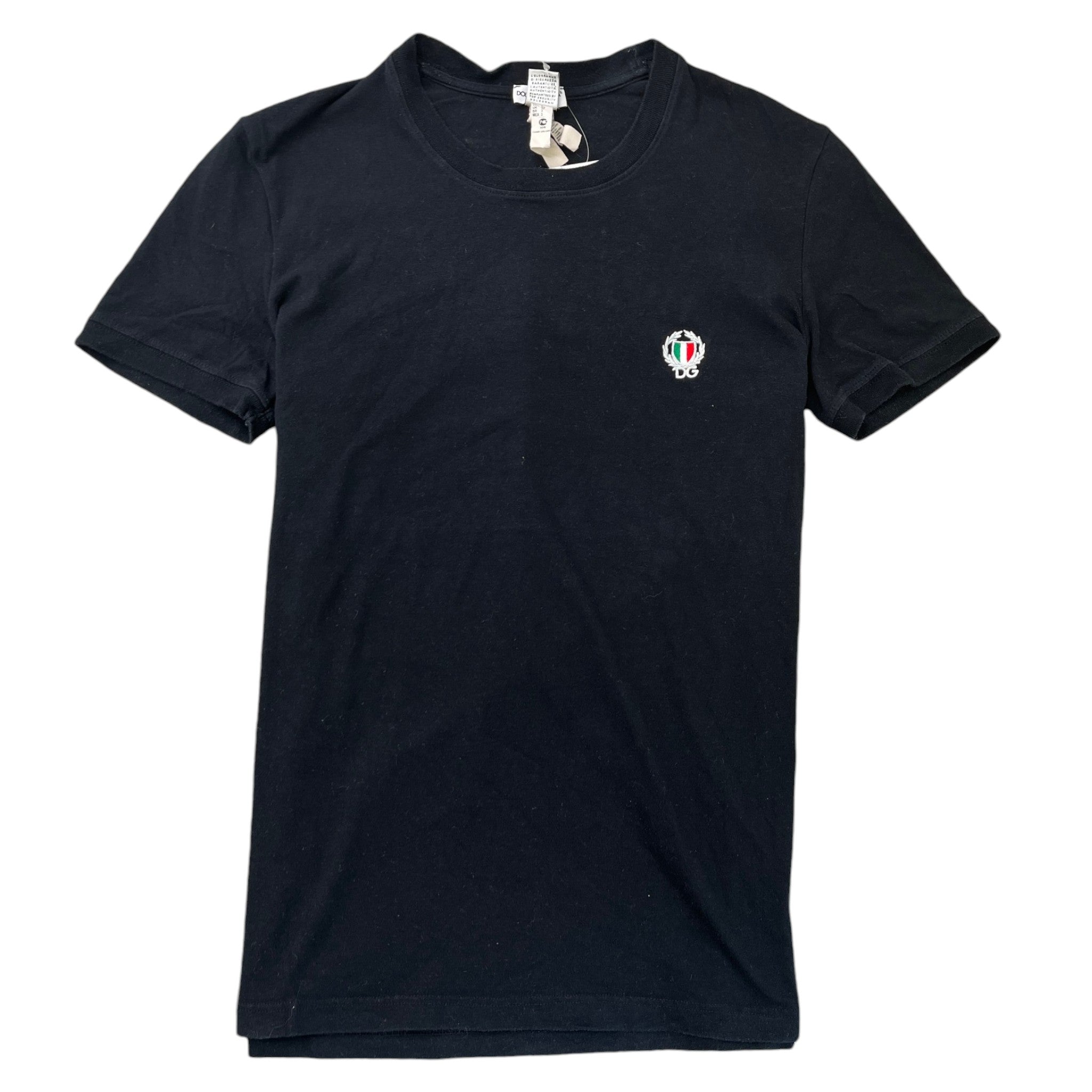 Men's Embroidered Logo T-Shirt Black Size XS