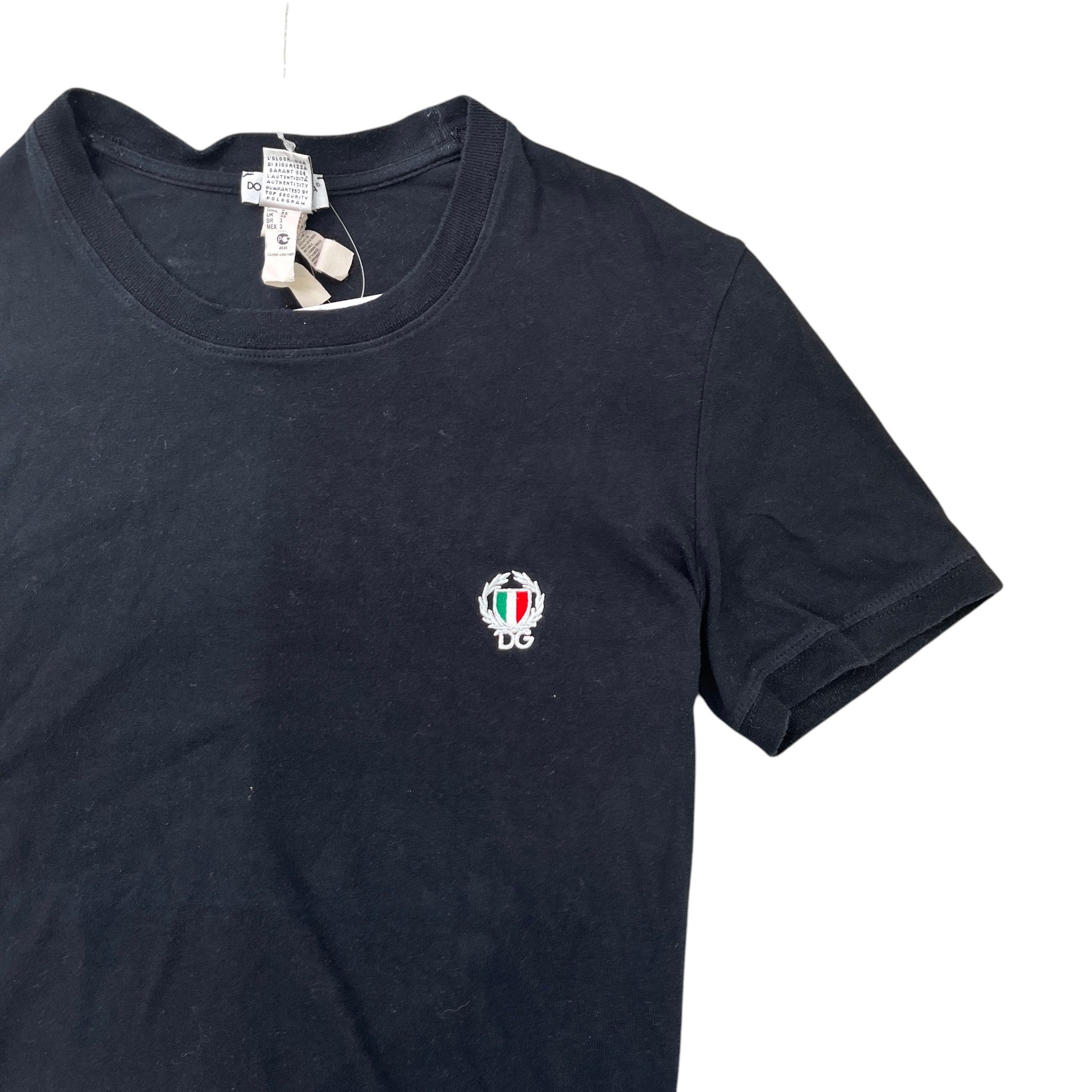 Men's Embroidered Logo T-Shirt Black Size XS