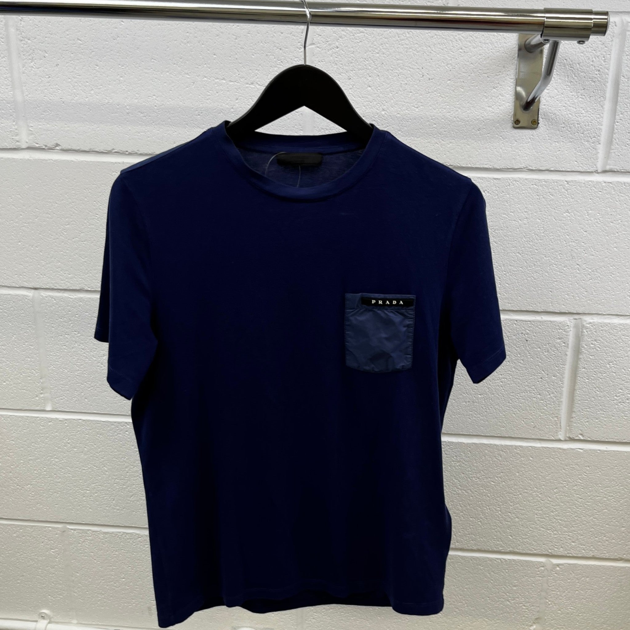 Men's Re-Nylon Pocket Logo T-Shirt Navy Size S