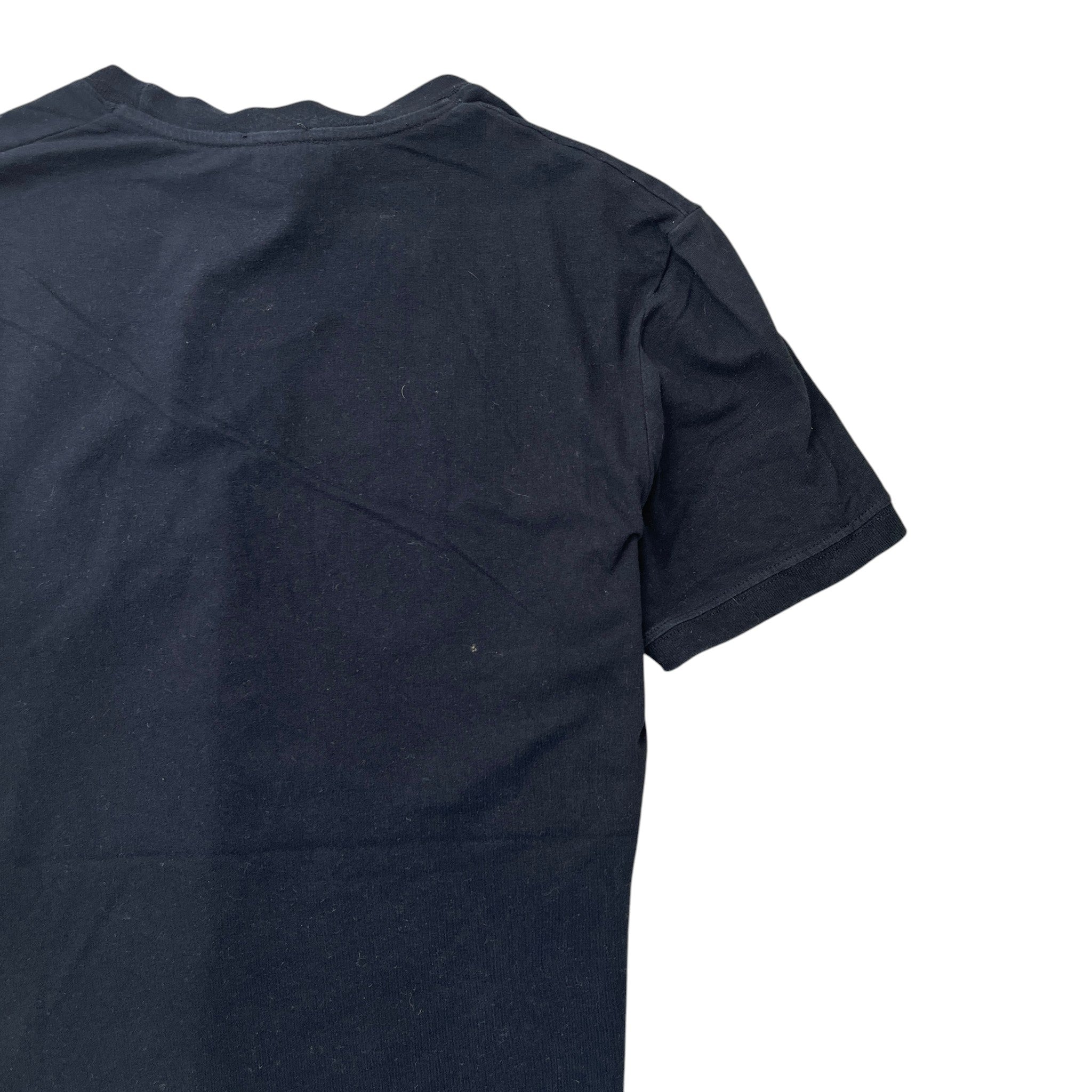 Men's Embroidered Logo T-Shirt Black Size XS