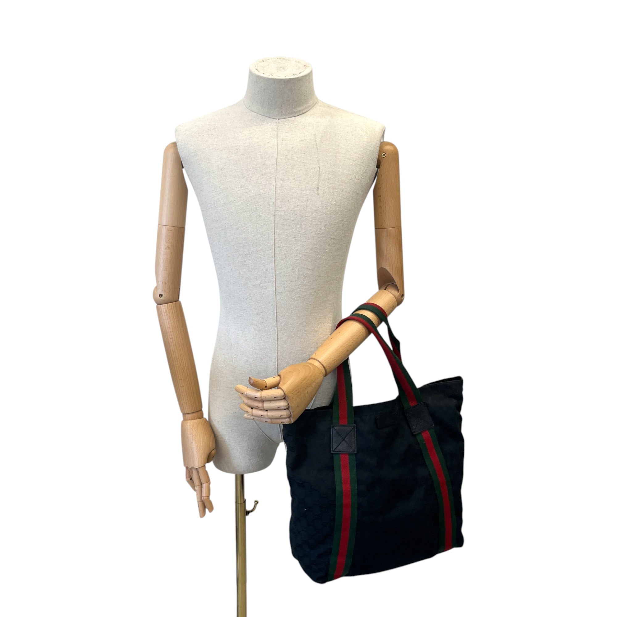 Women's Gg Web Handbag Black