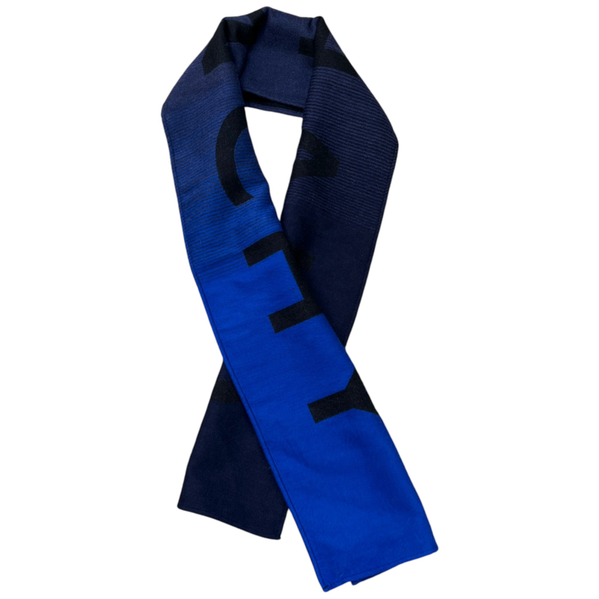 Men's Logo Print Scarf Blue