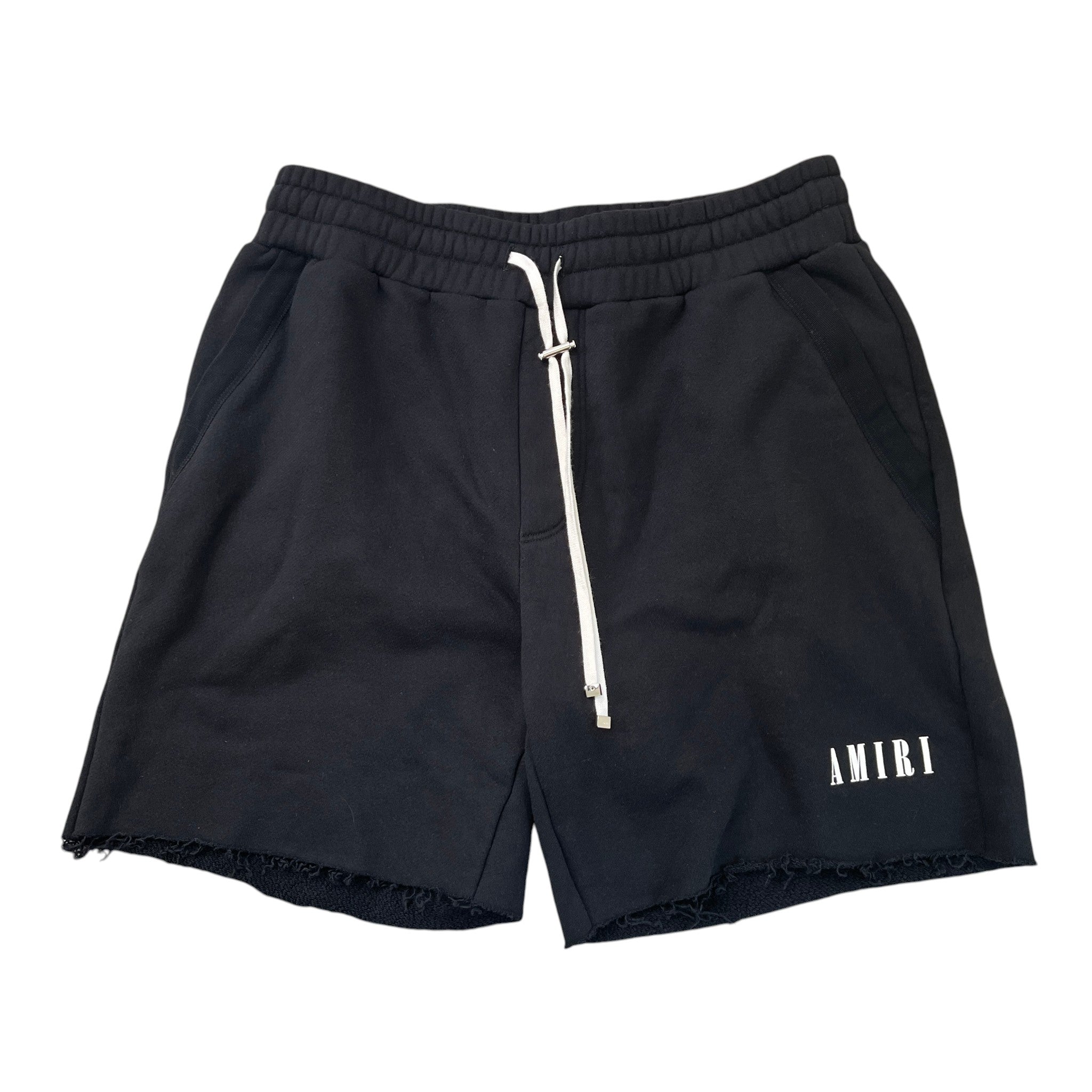 Men's Distressed Core Sweat Shorts Black Size L
