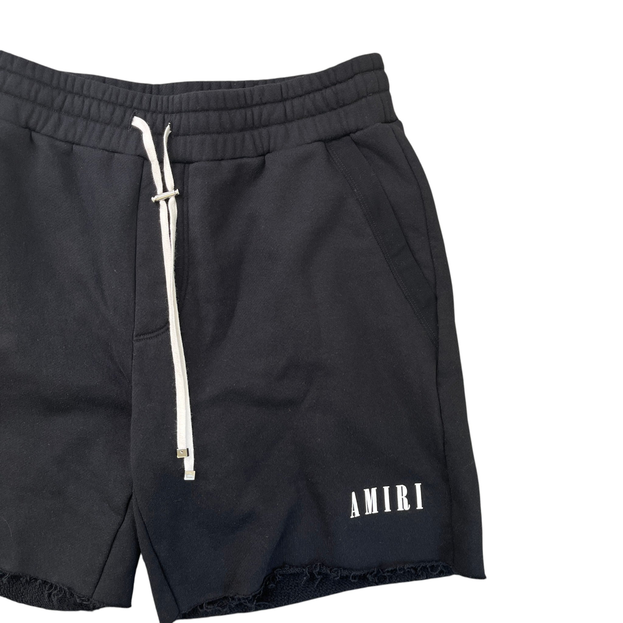 Men's Distressed Core Sweat Shorts Black Size L