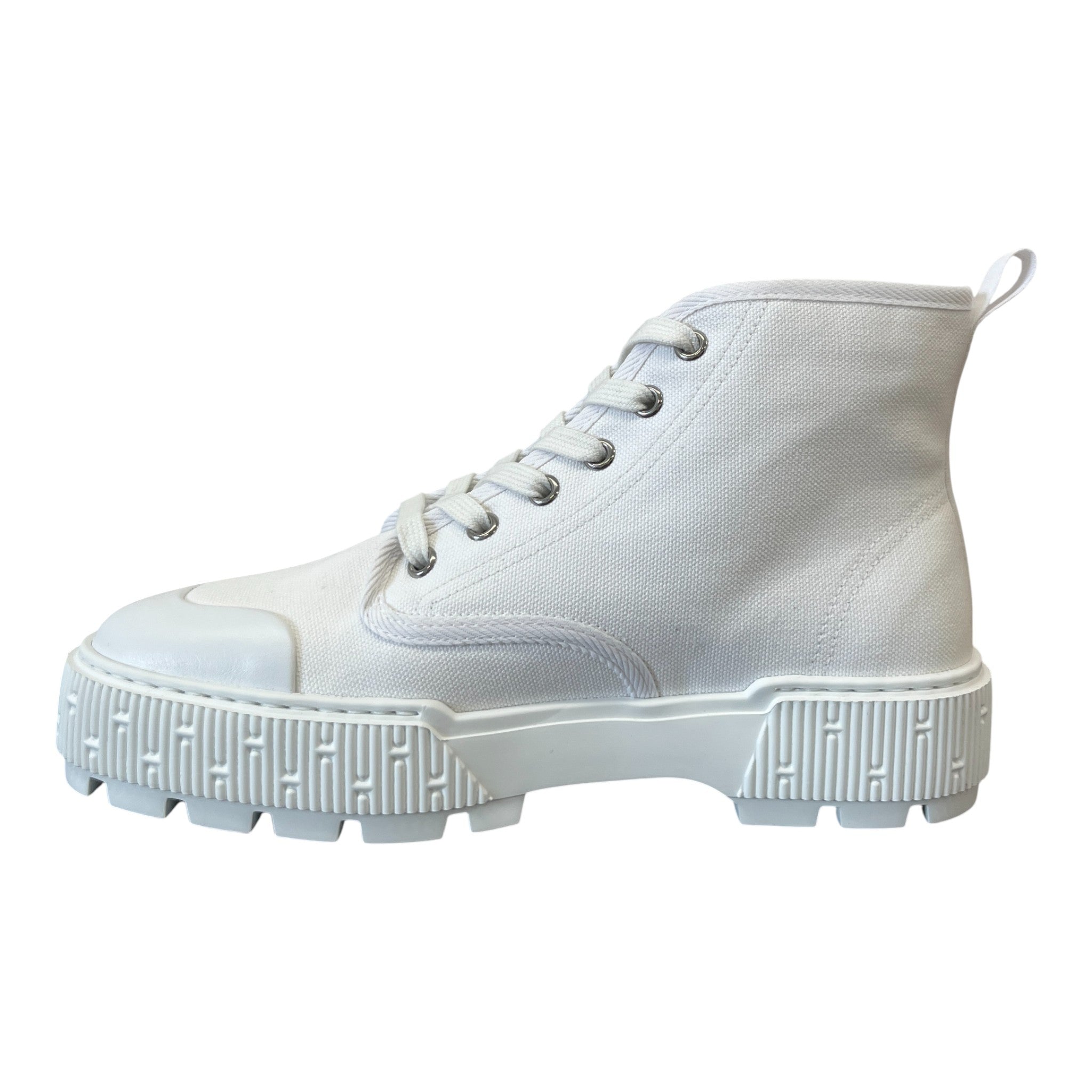 Women's Itineraire Canvas Ankle High Trainers White Size EU 38 / UK 5