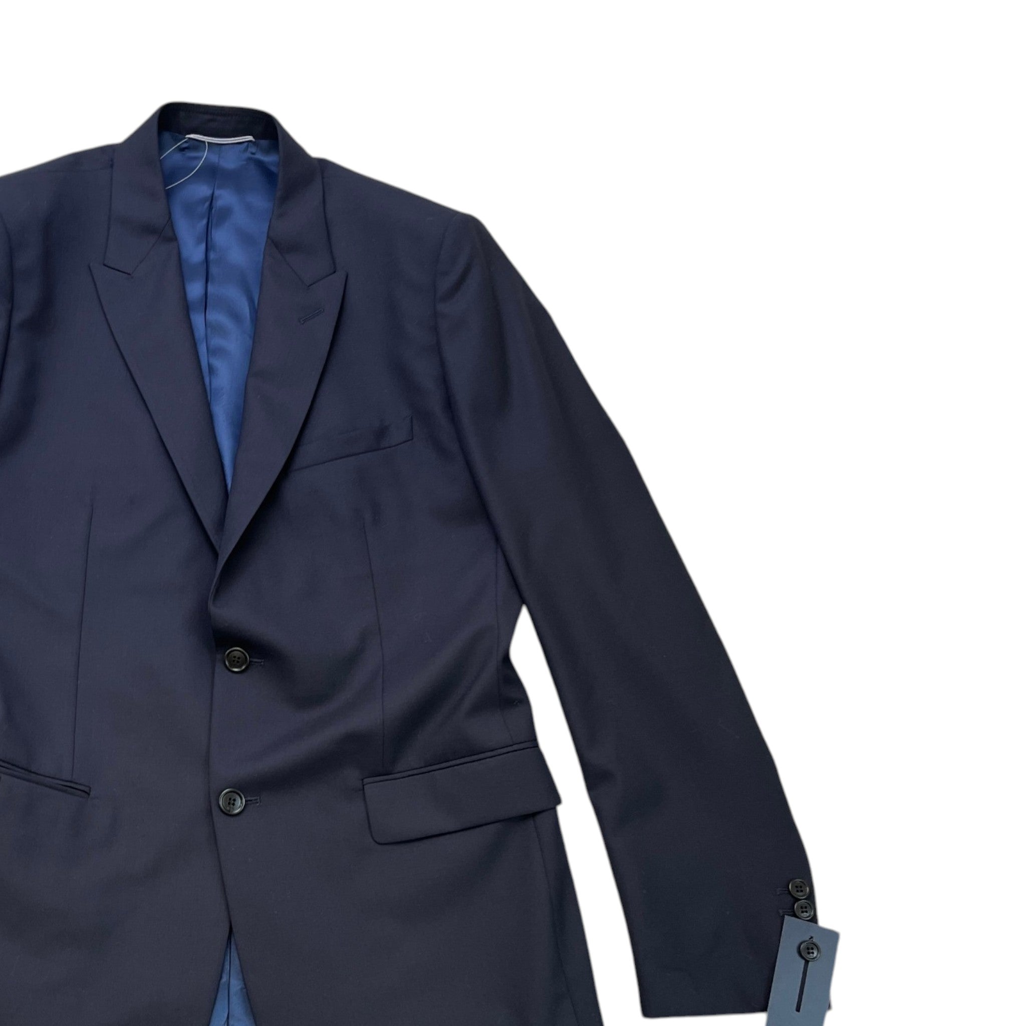 Men's Logo Patch Suit Jacket Navy Size IT 52 / XL