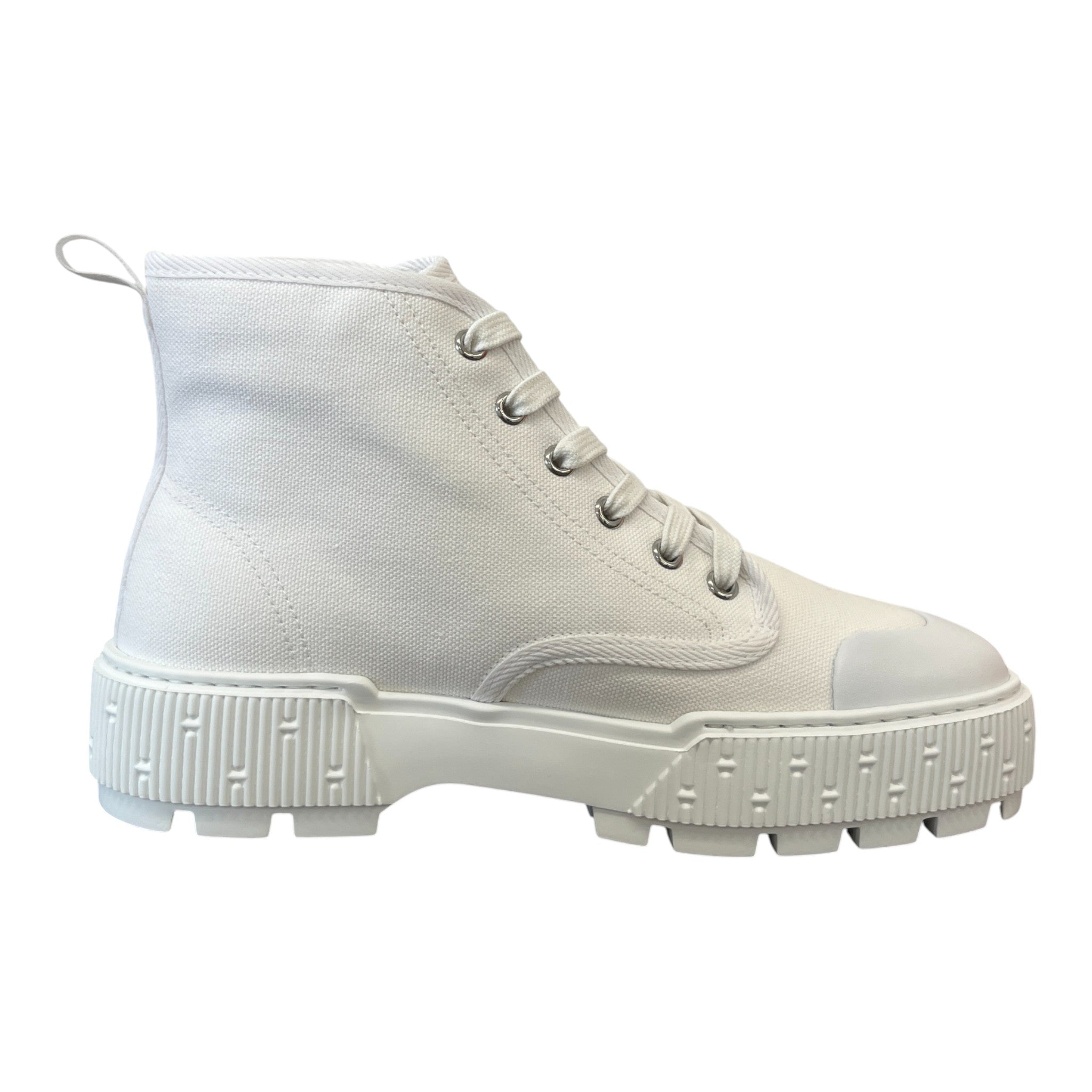 Women's Itineraire Canvas Ankle High Trainers White Size EU 38 / UK 5