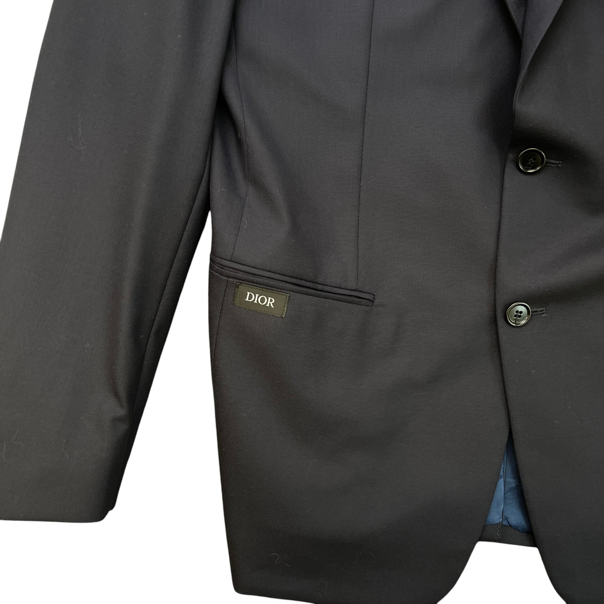 Men's Logo Patch Suit Jacket Navy Size IT 52 / XL