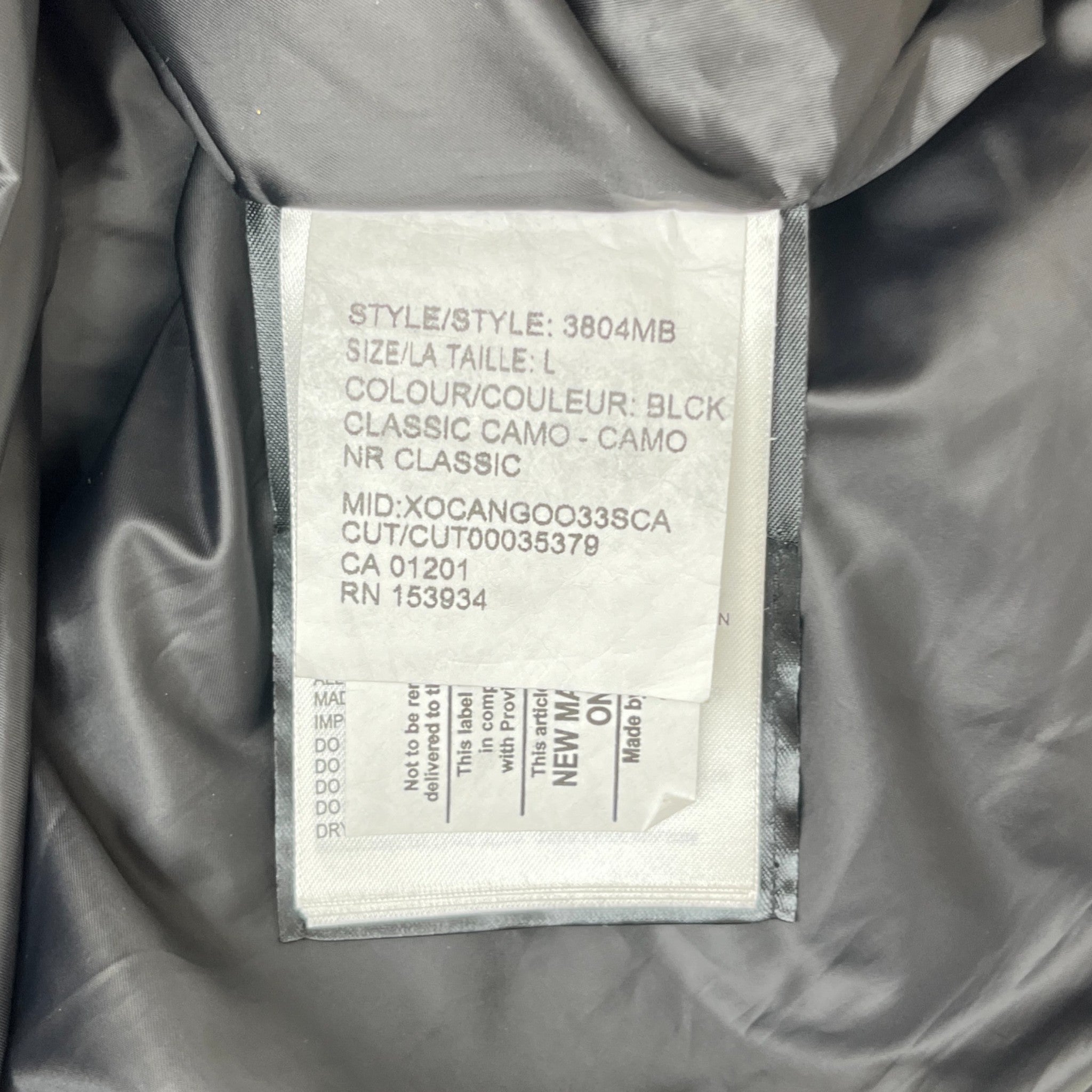 Men's Macmillan Parka Down Jacket Black Size L