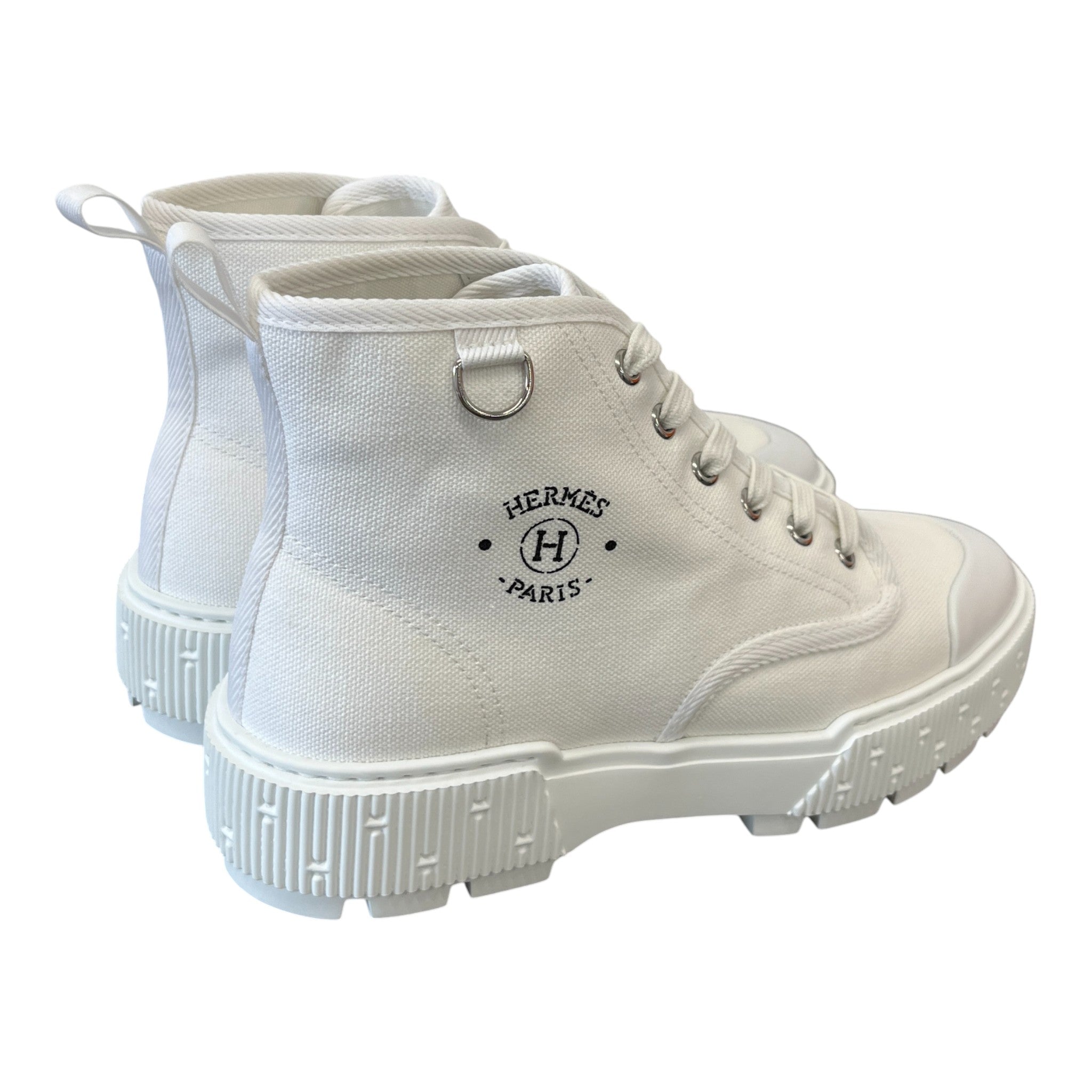 Women's Itineraire Canvas Ankle High Trainers White Size EU 38 / UK 5
