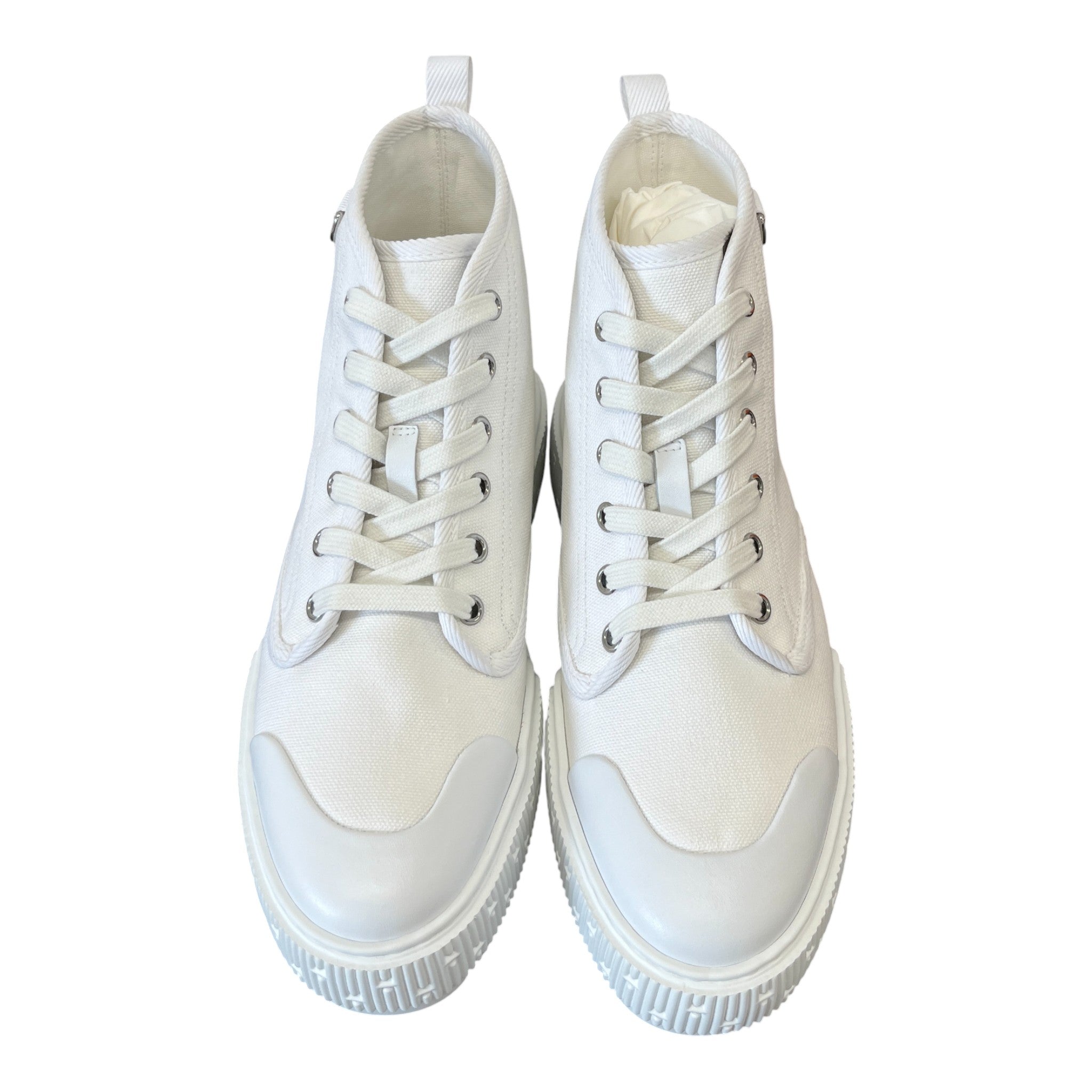 Women's Itineraire Canvas Ankle High Trainers White Size EU 38 / UK 5