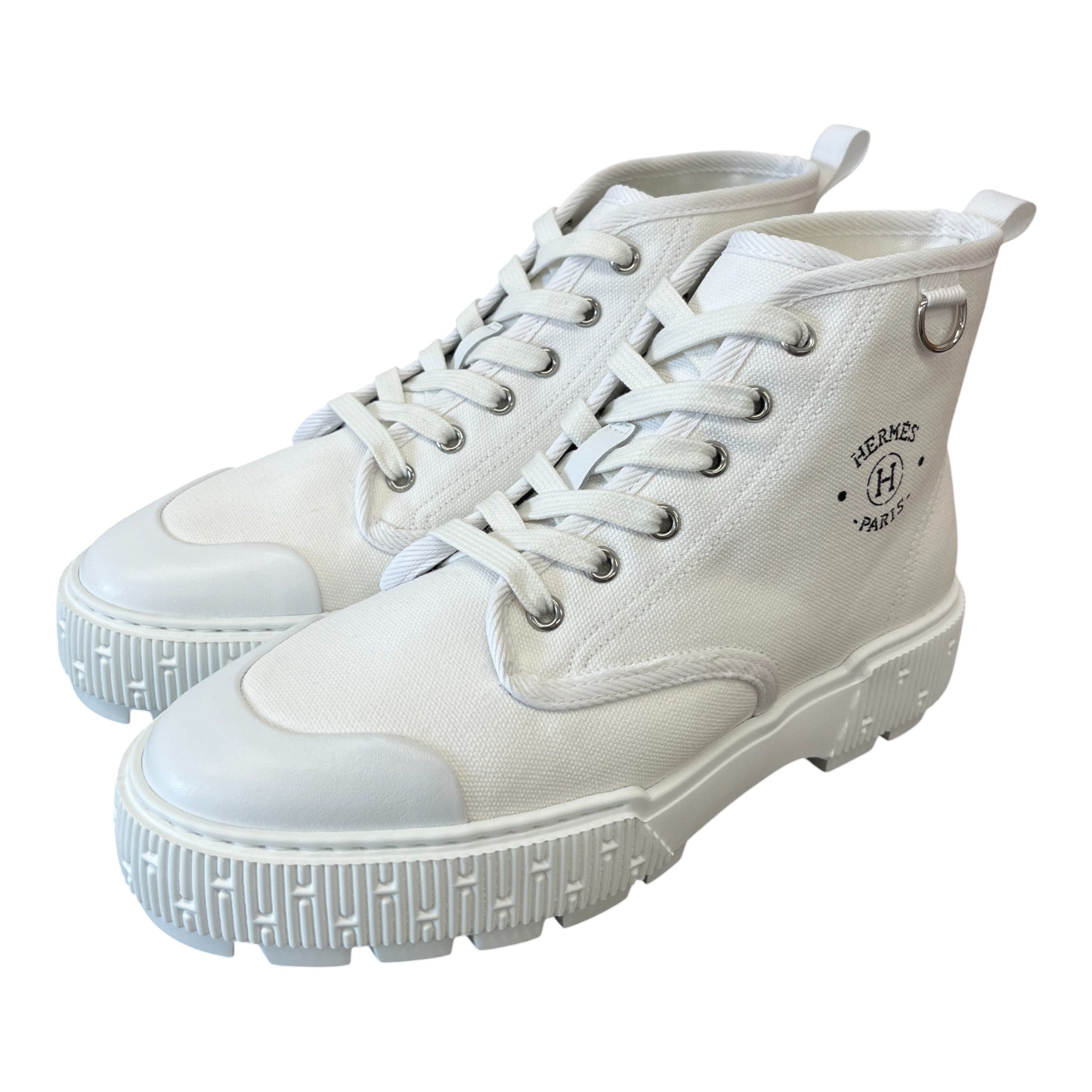 Women's Itineraire Canvas Ankle High Trainers White Size EU 38 / UK 5