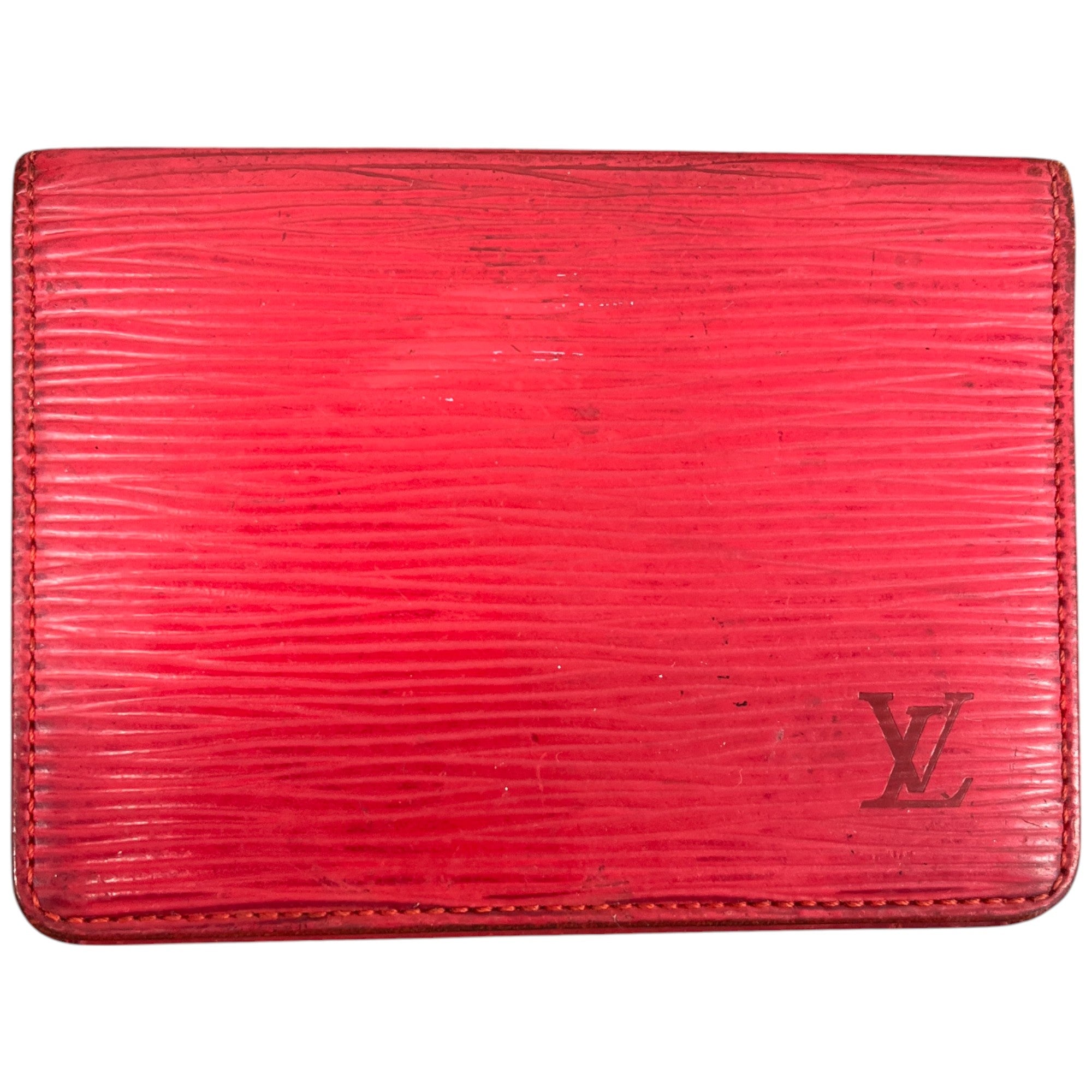 Men's Logo Epi Card Holder Red