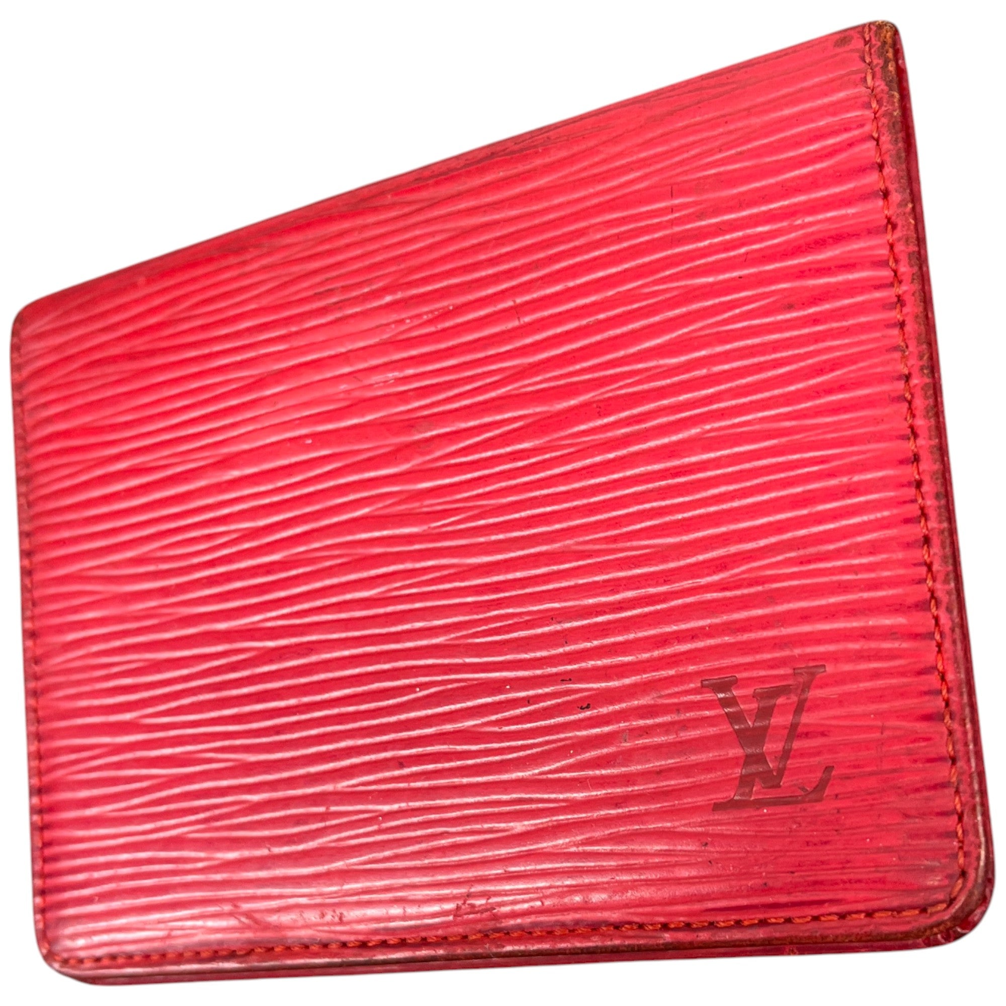 Men's Logo Epi Card Holder Red