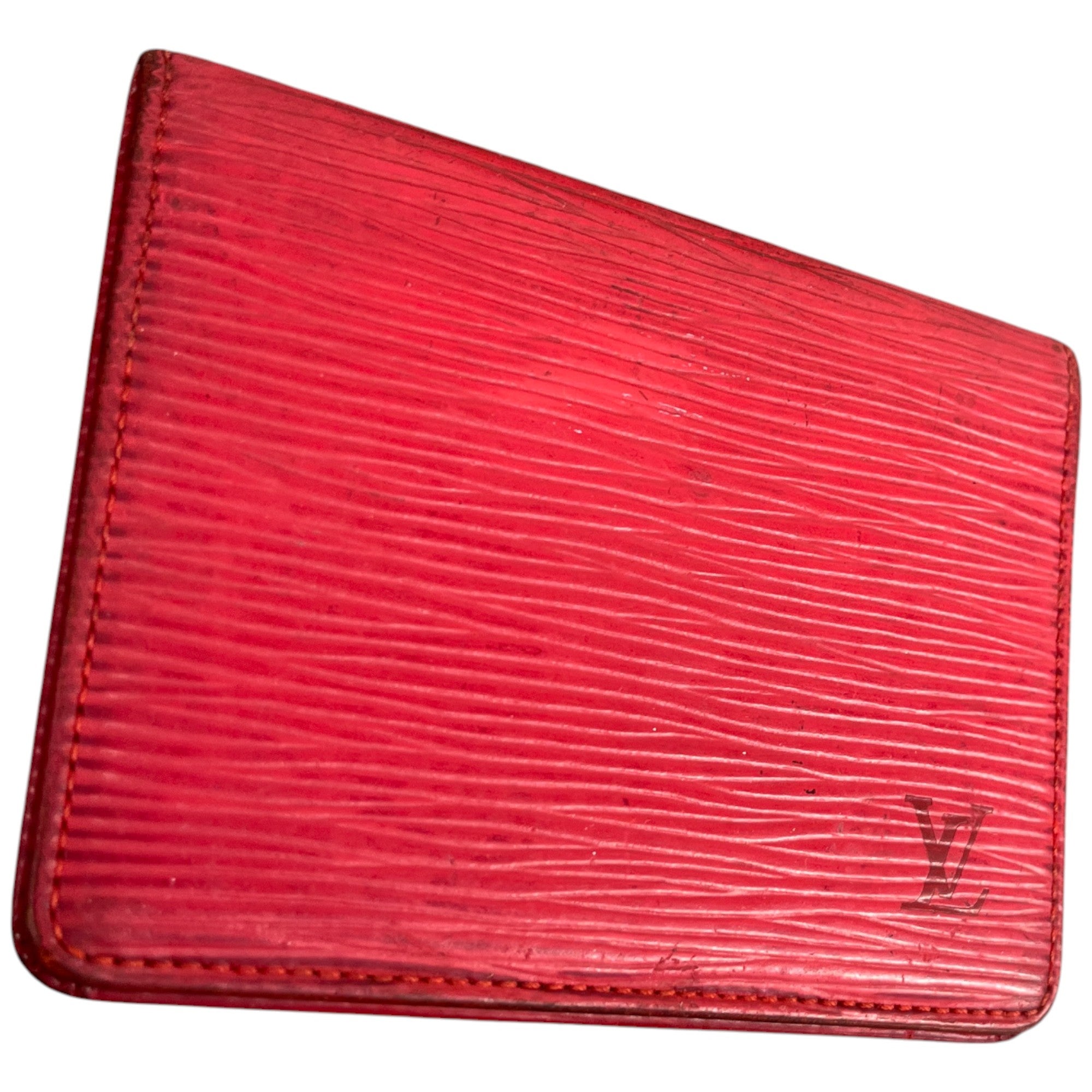 Men's Logo Epi Card Holder Red