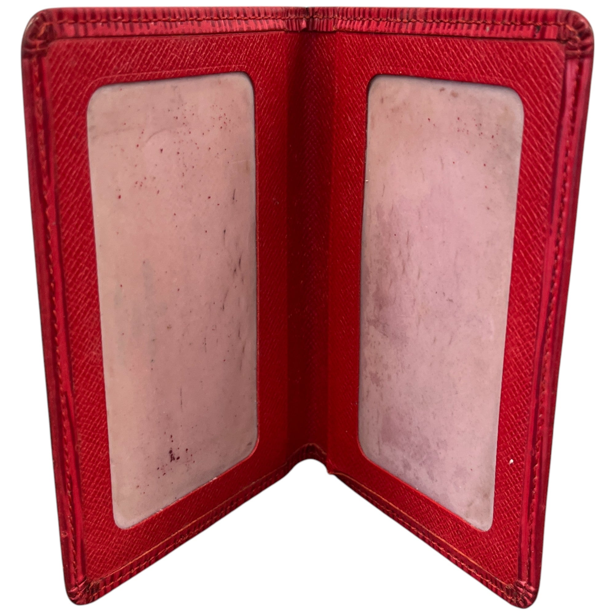 Men's Logo Epi Card Holder Red