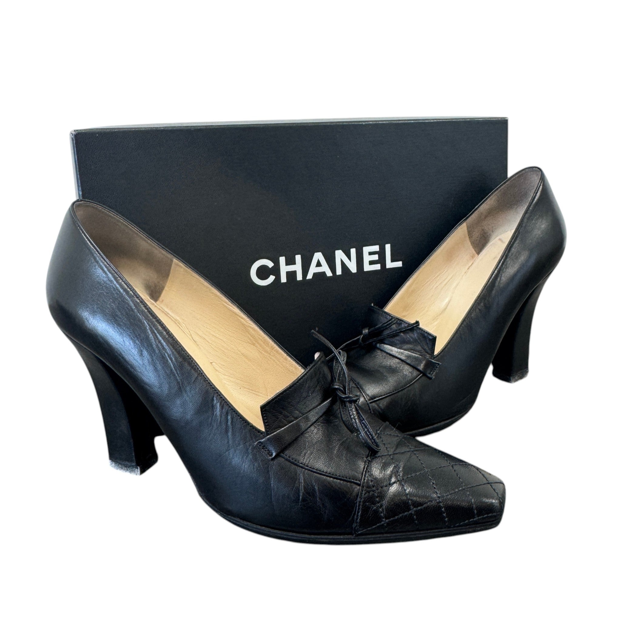 Women's Bow Detail Heels Black Size EU 38 / UK 5