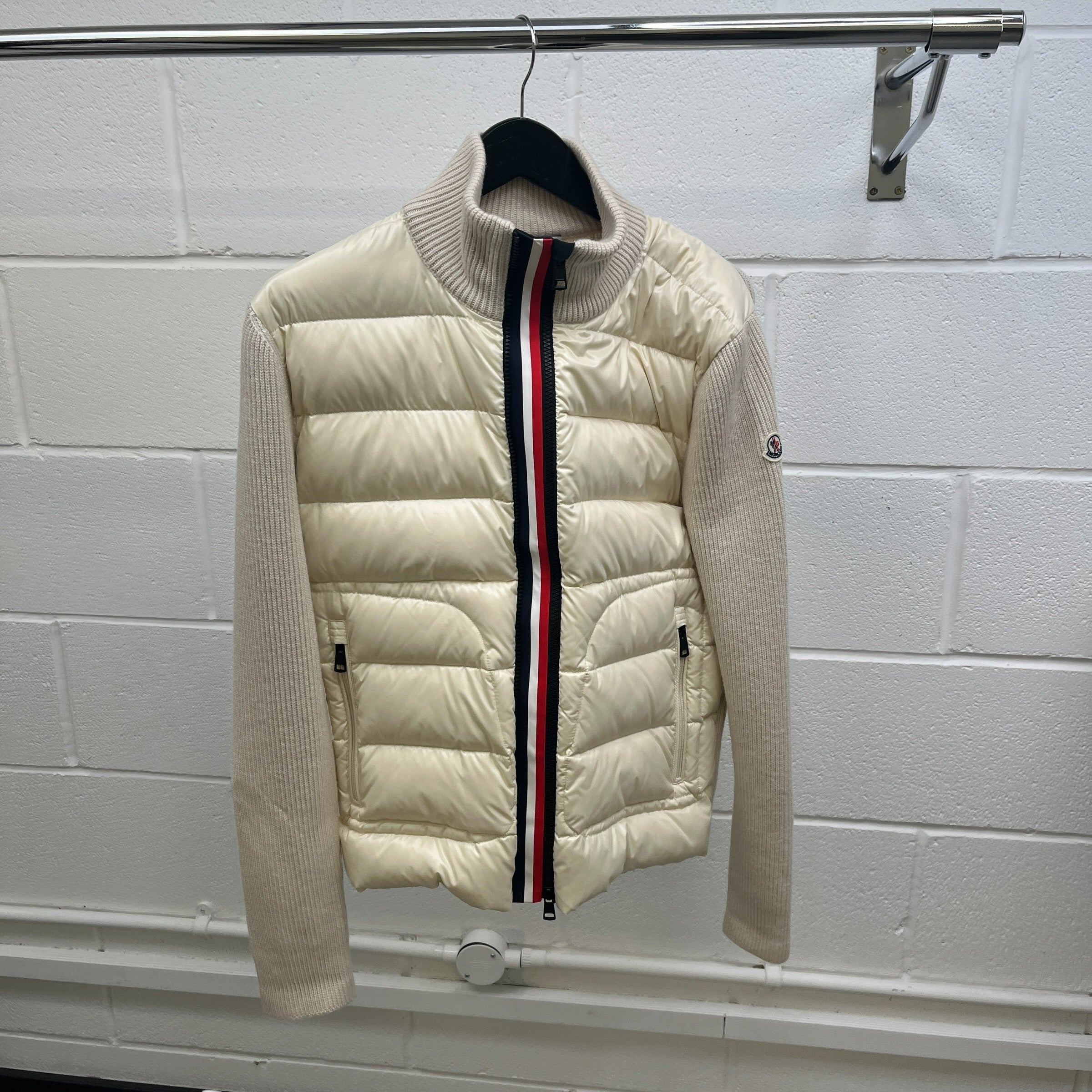 Men's Maglione Tricot Cardigan Cream Size M