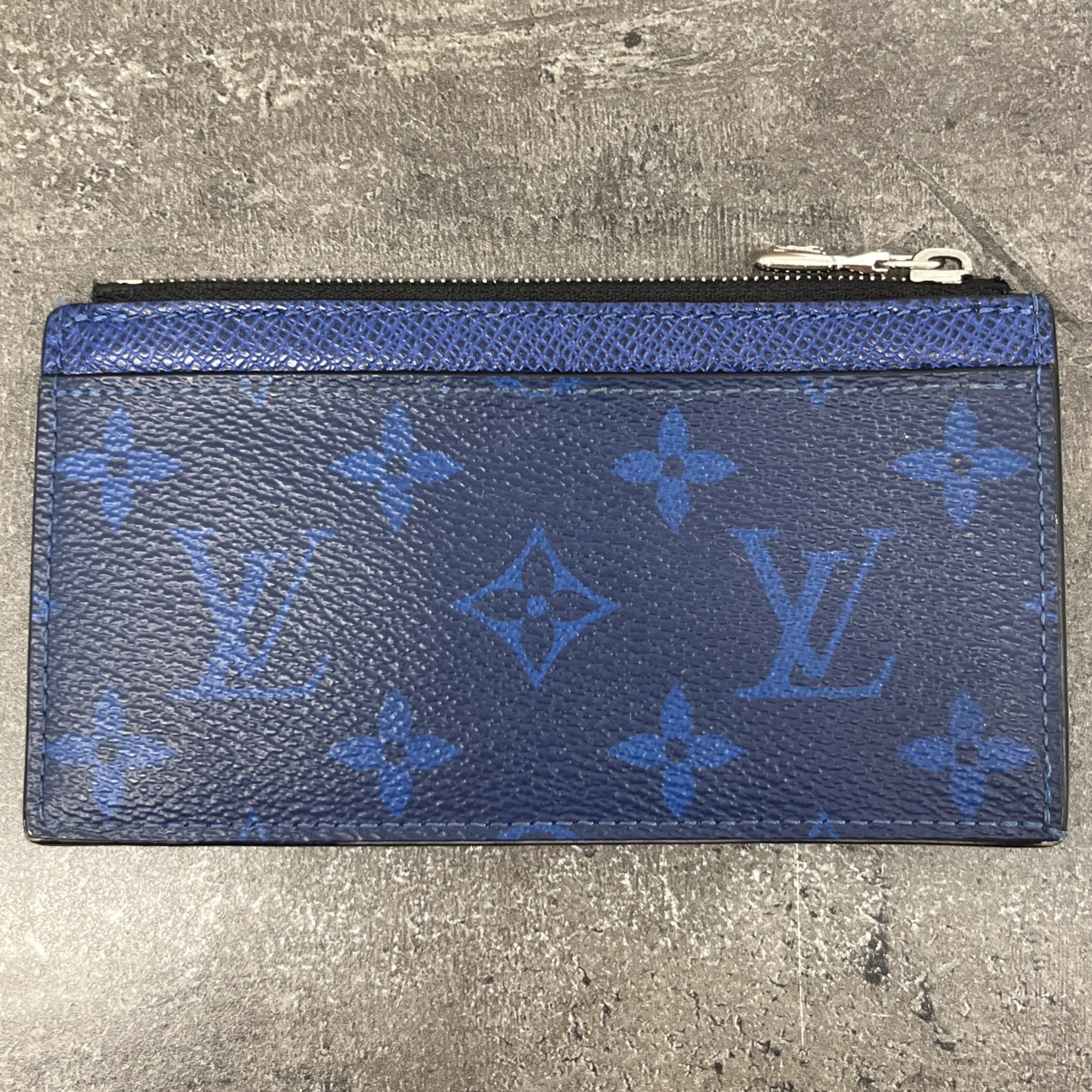 Men's Monogram Taigarama Coin Card Holder Blue