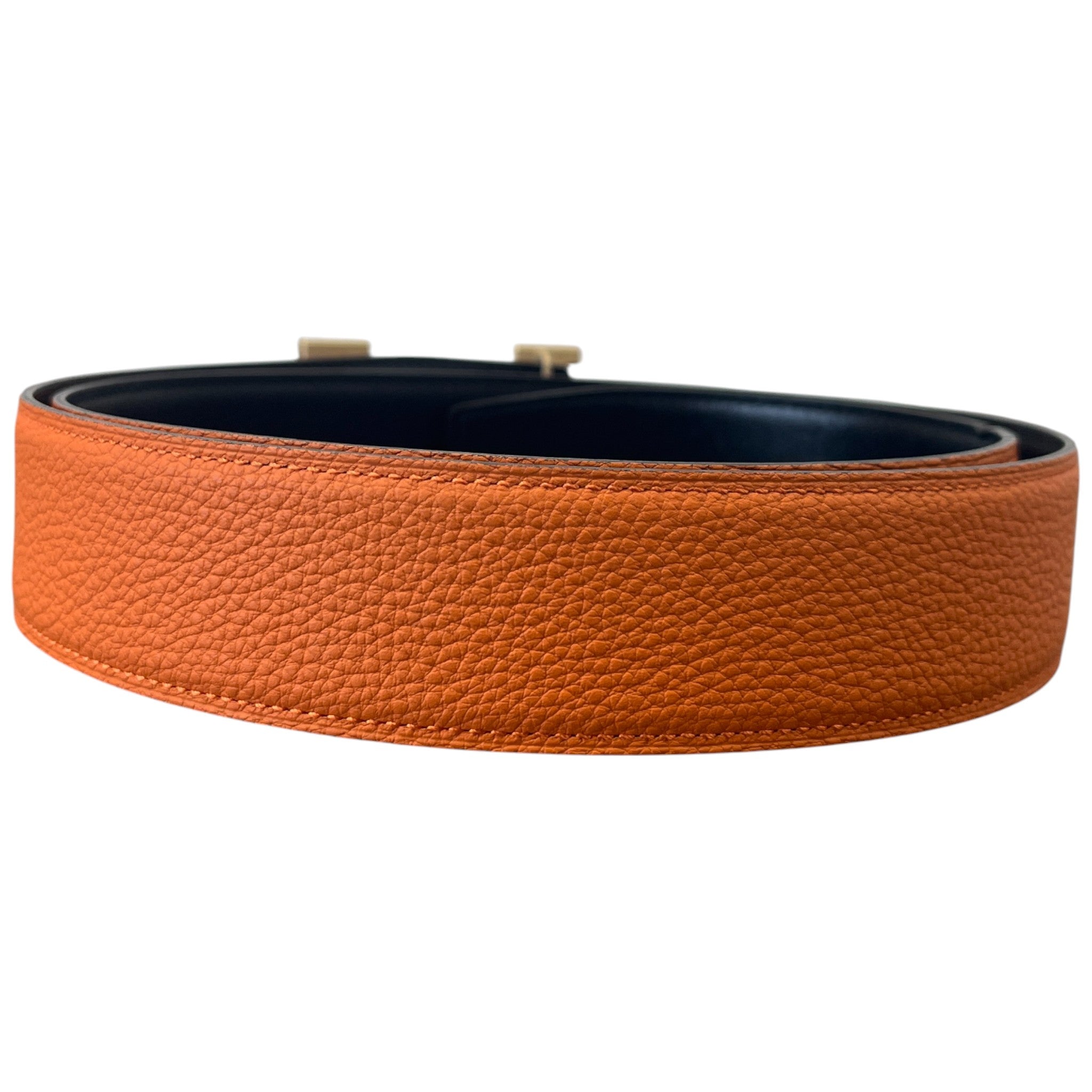 Men's H Buckle Belt Orange Size Waist 34"