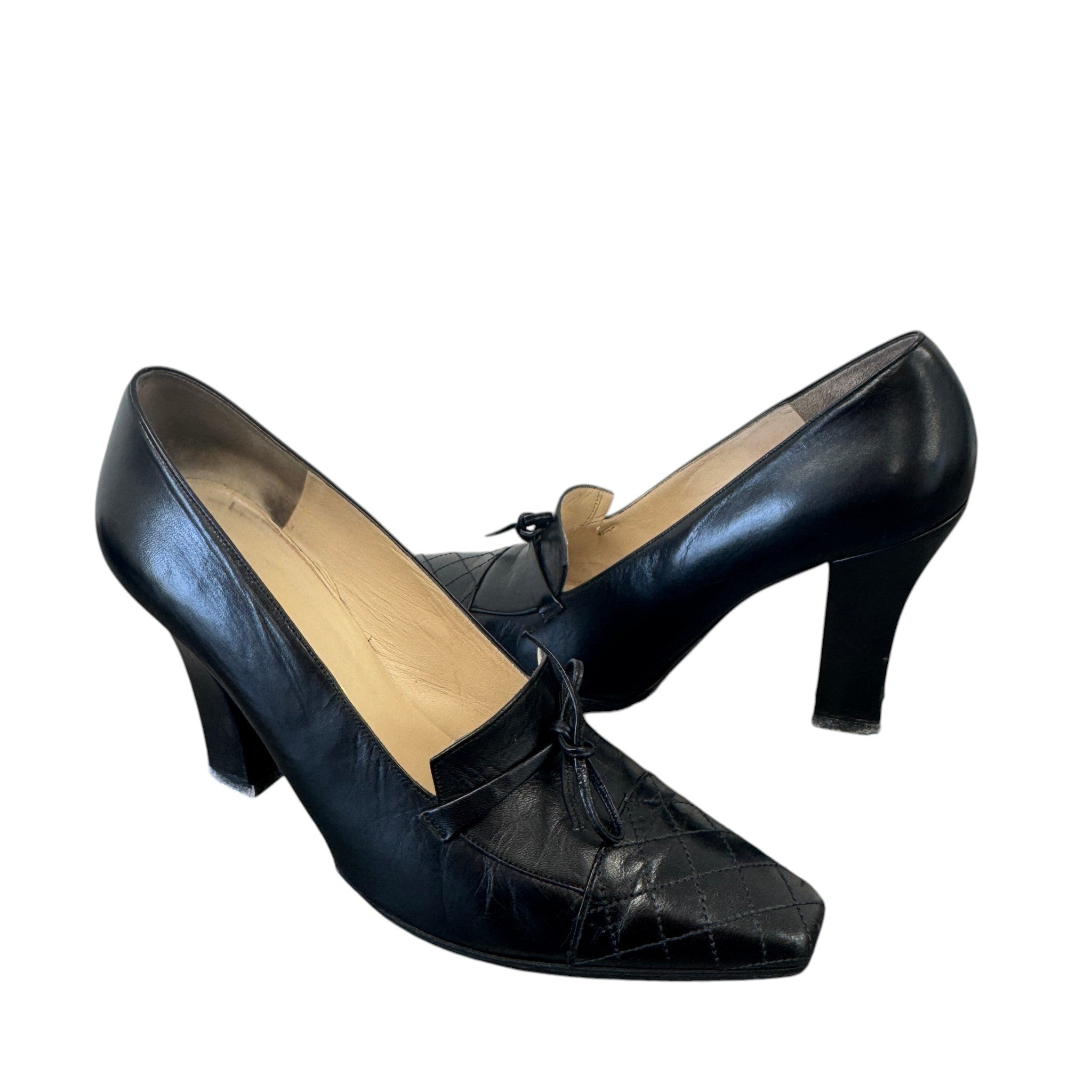 Women's Bow Detail Heels Black Size EU 38 / UK 5