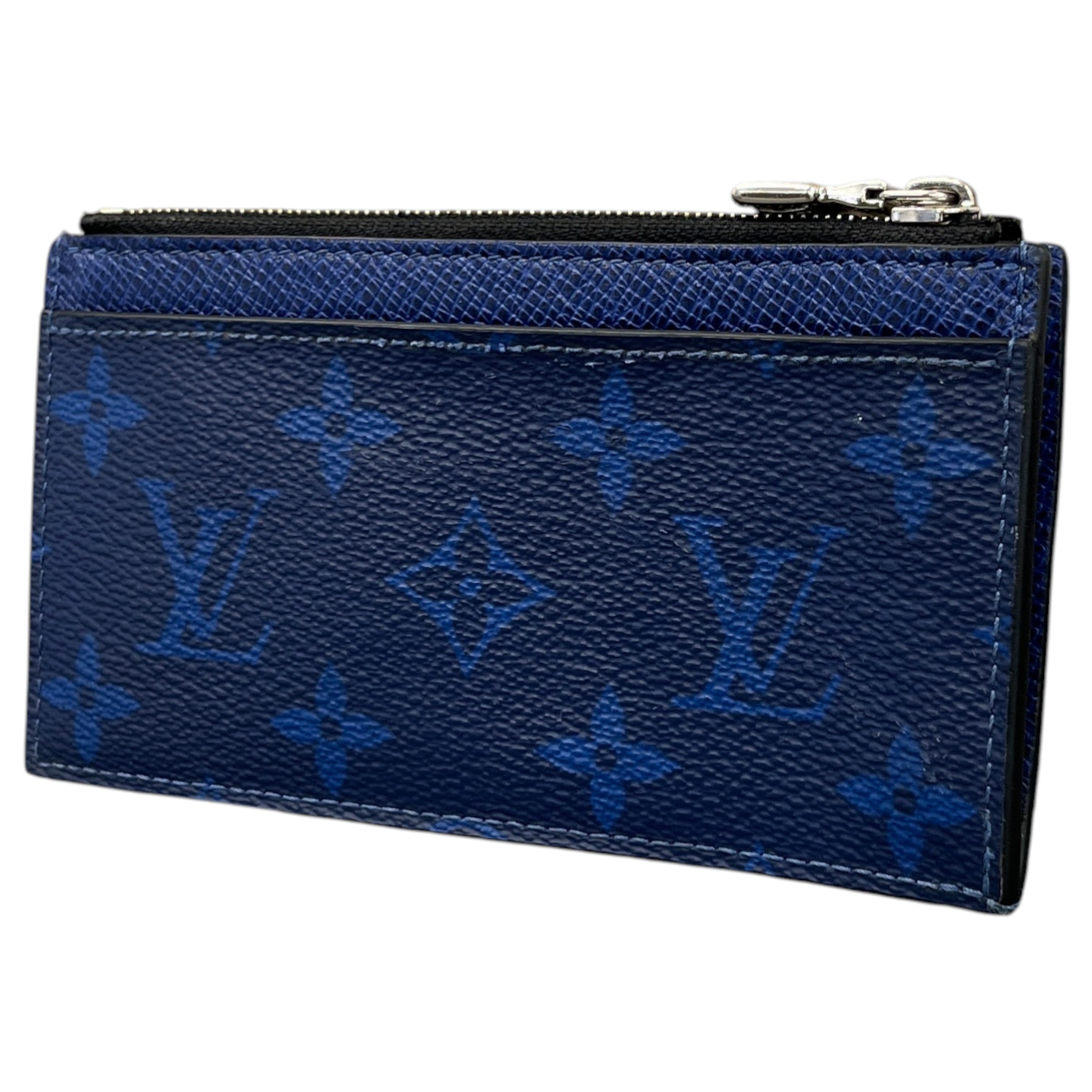 Men's Monogram Taigarama Coin Card Holder Blue