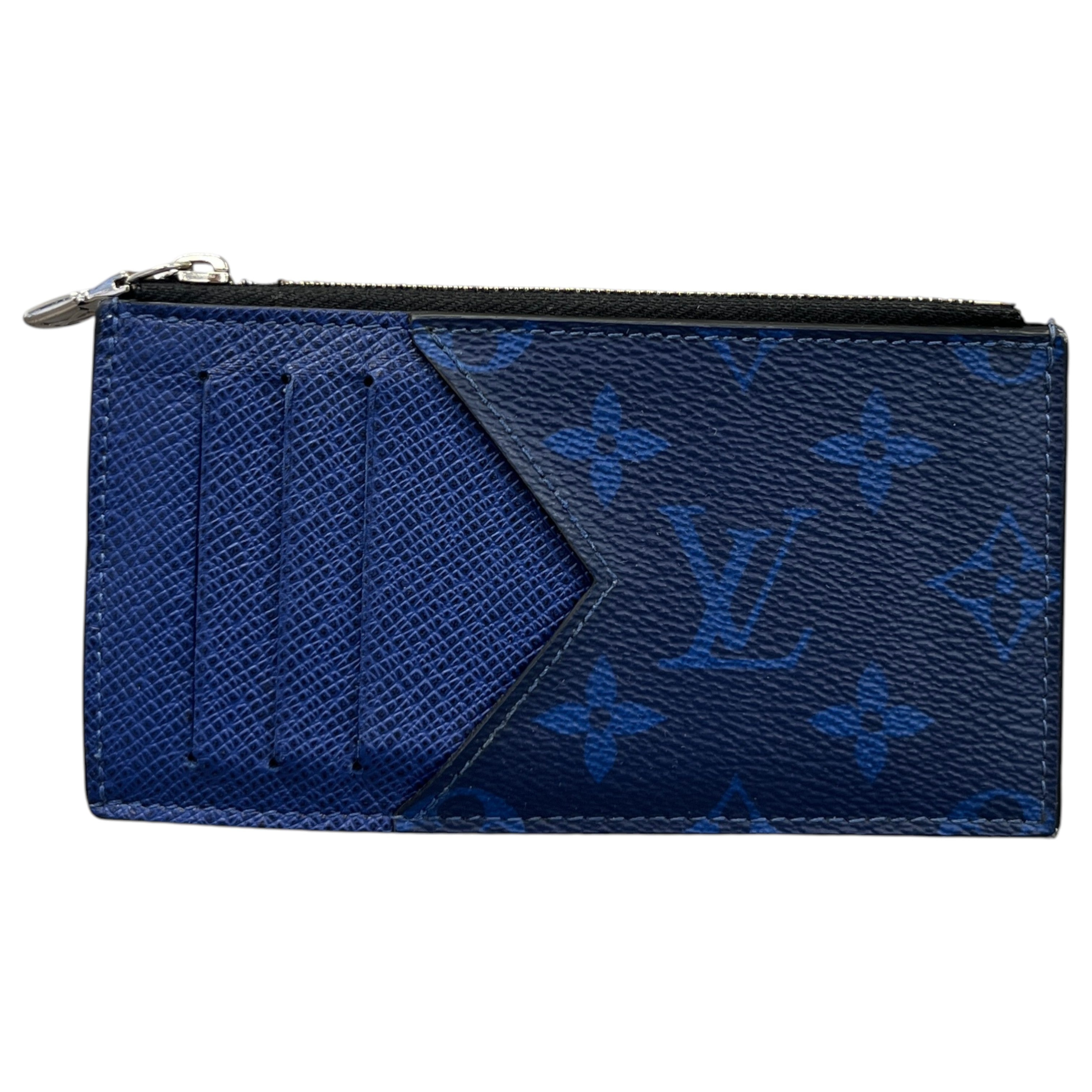 Men's Monogram Taigarama Coin Card Holder Blue