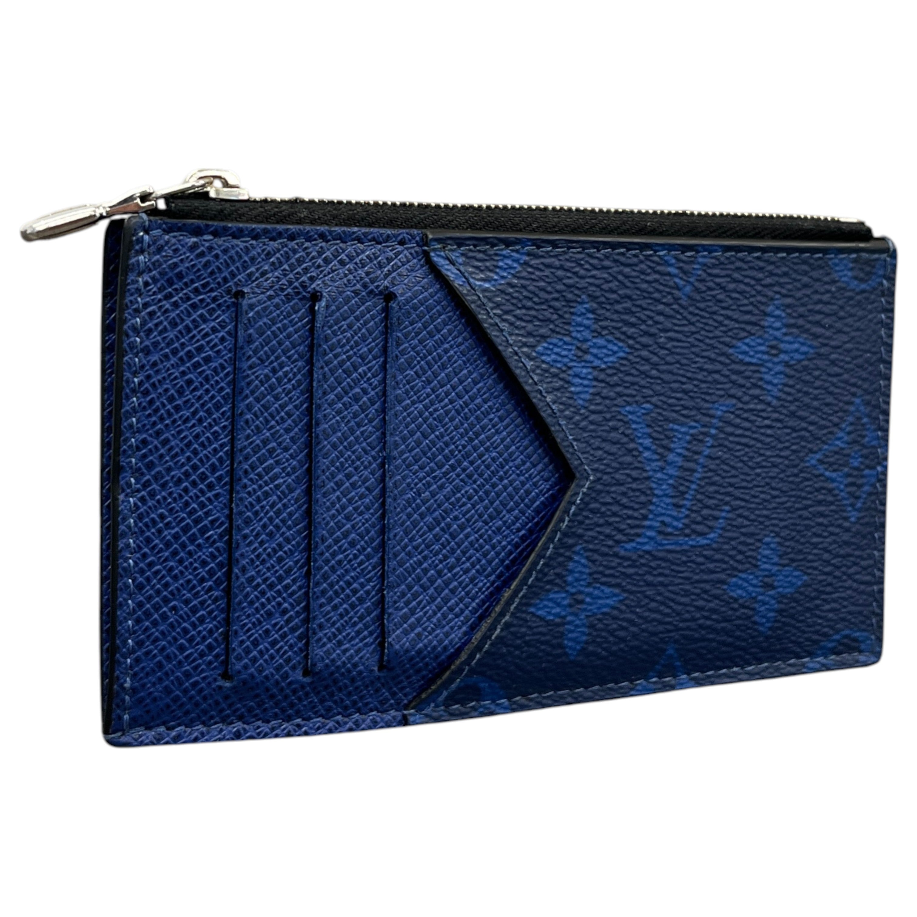 Men's Monogram Taigarama Coin Card Holder Blue