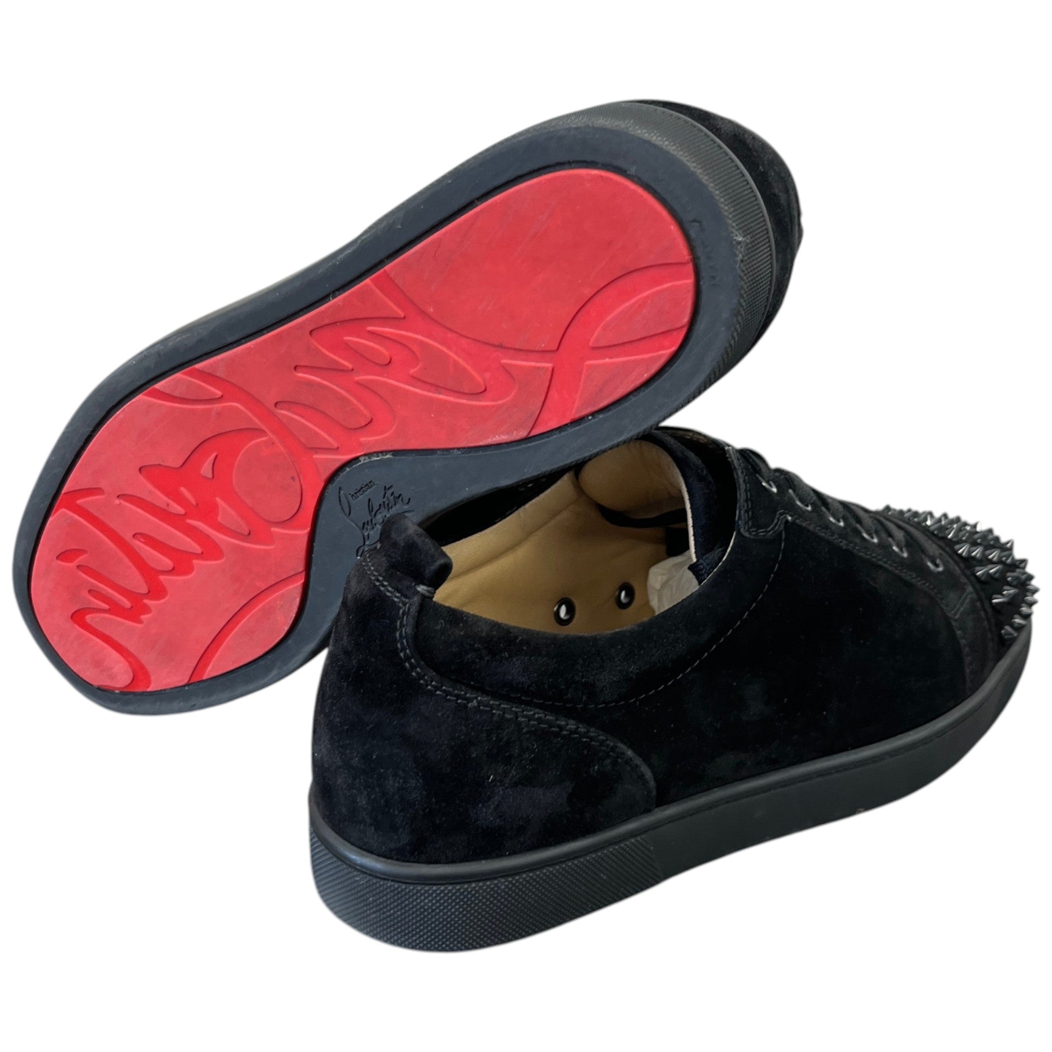 Men's Louis Junior Spike Flat Low Trainers Black Size EU 44 / UK 10