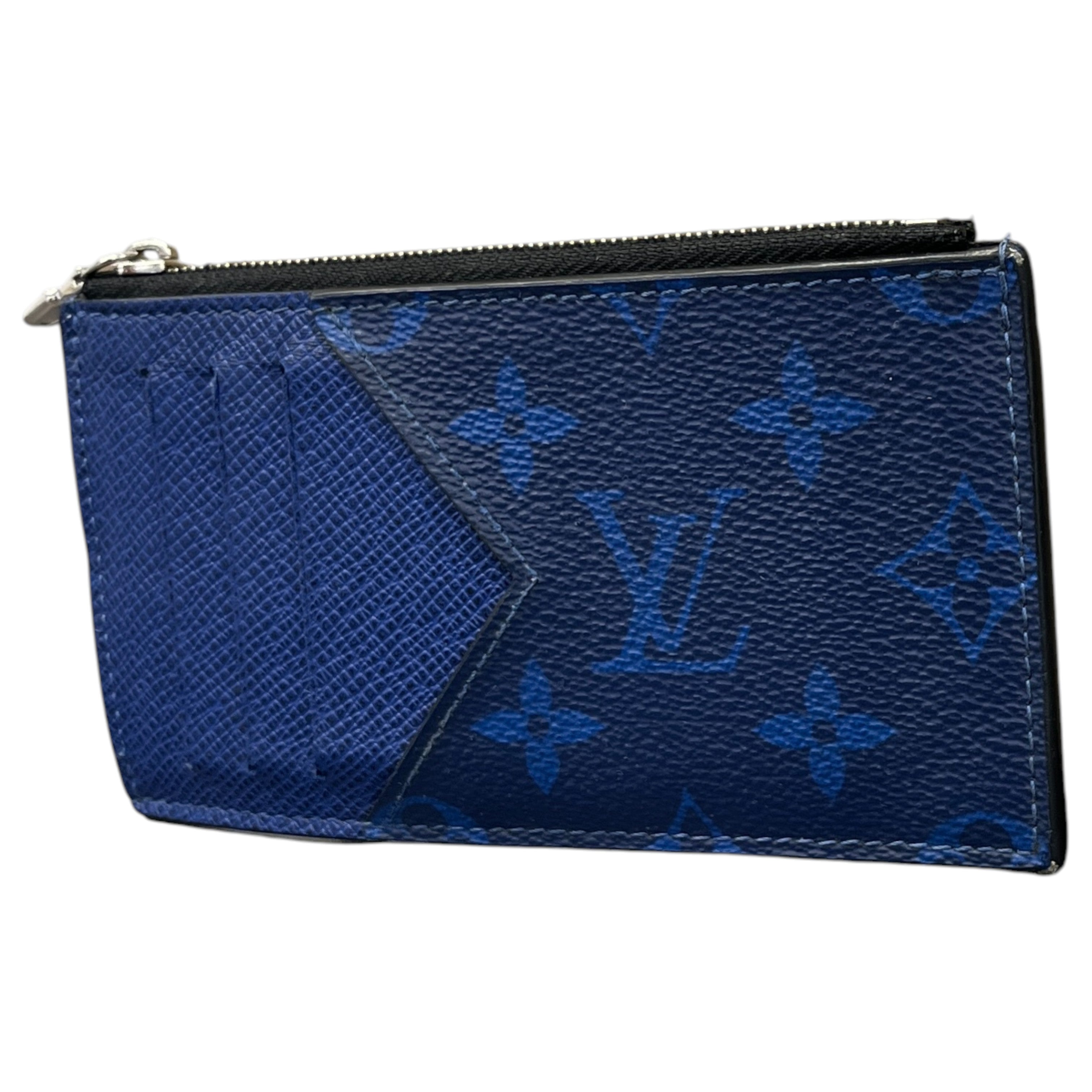 Men's Monogram Taigarama Coin Card Holder Blue