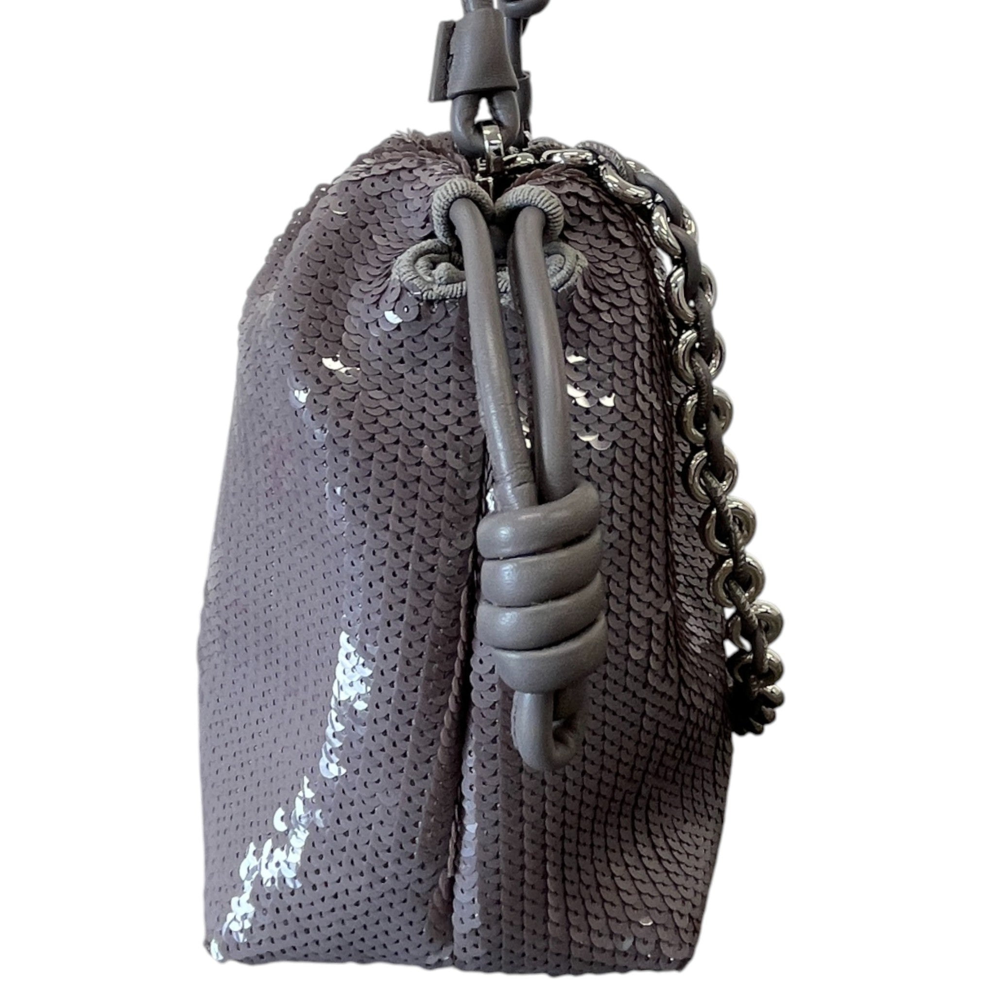 Women's Flamenco Sequined Medium Purse Bag Grey