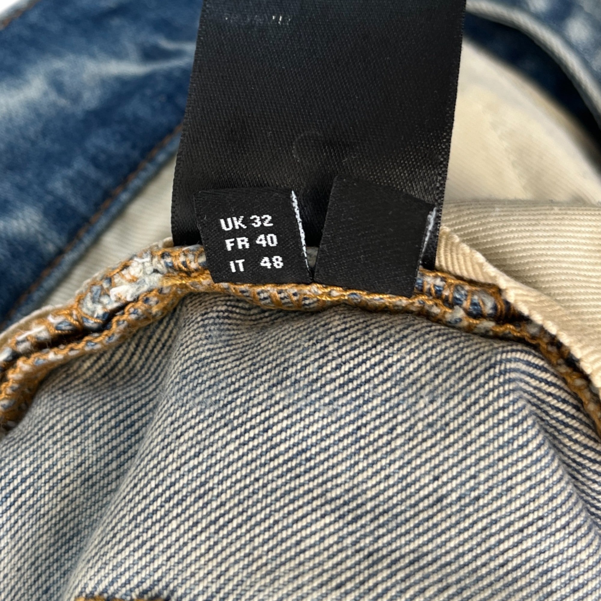 Men's Distressed Jeans Blue Size Waist 32"