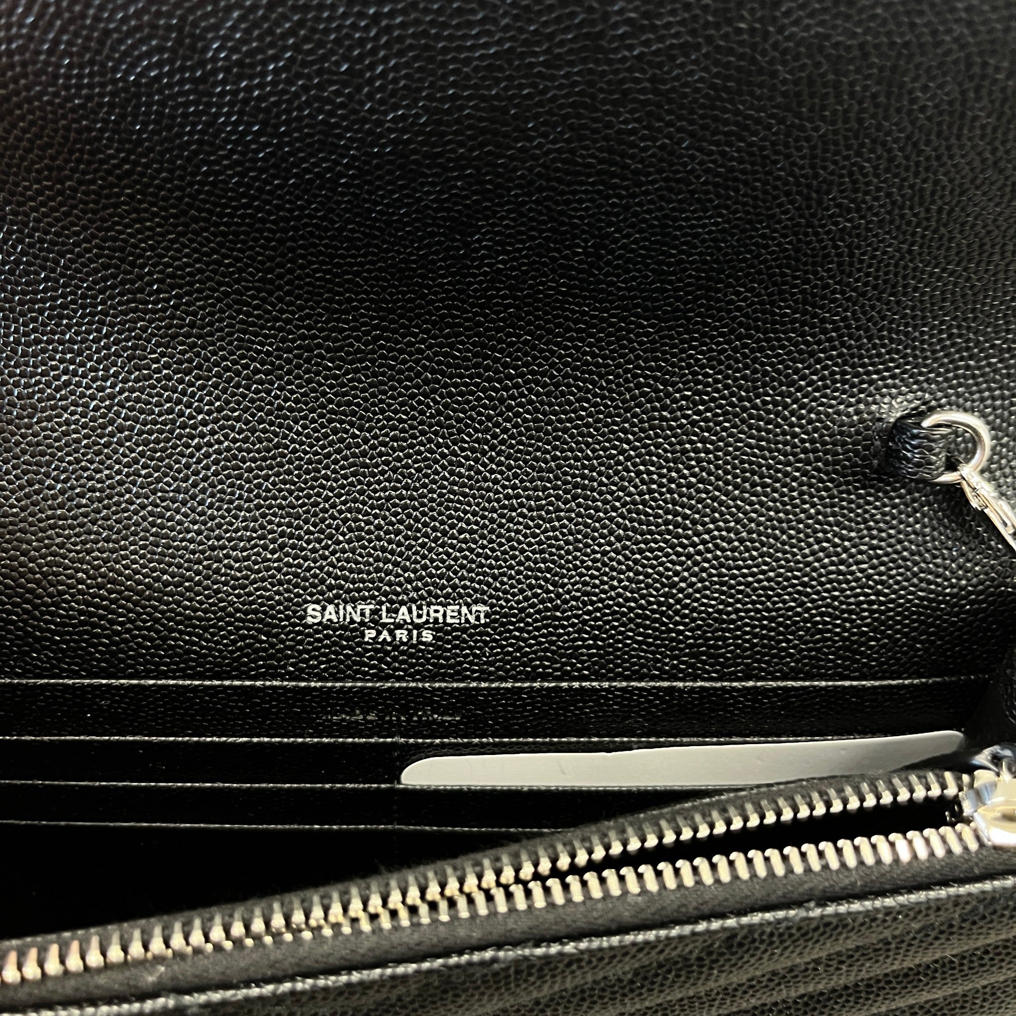Women's Cassandre Envelope Wallet On Chain Bag Black