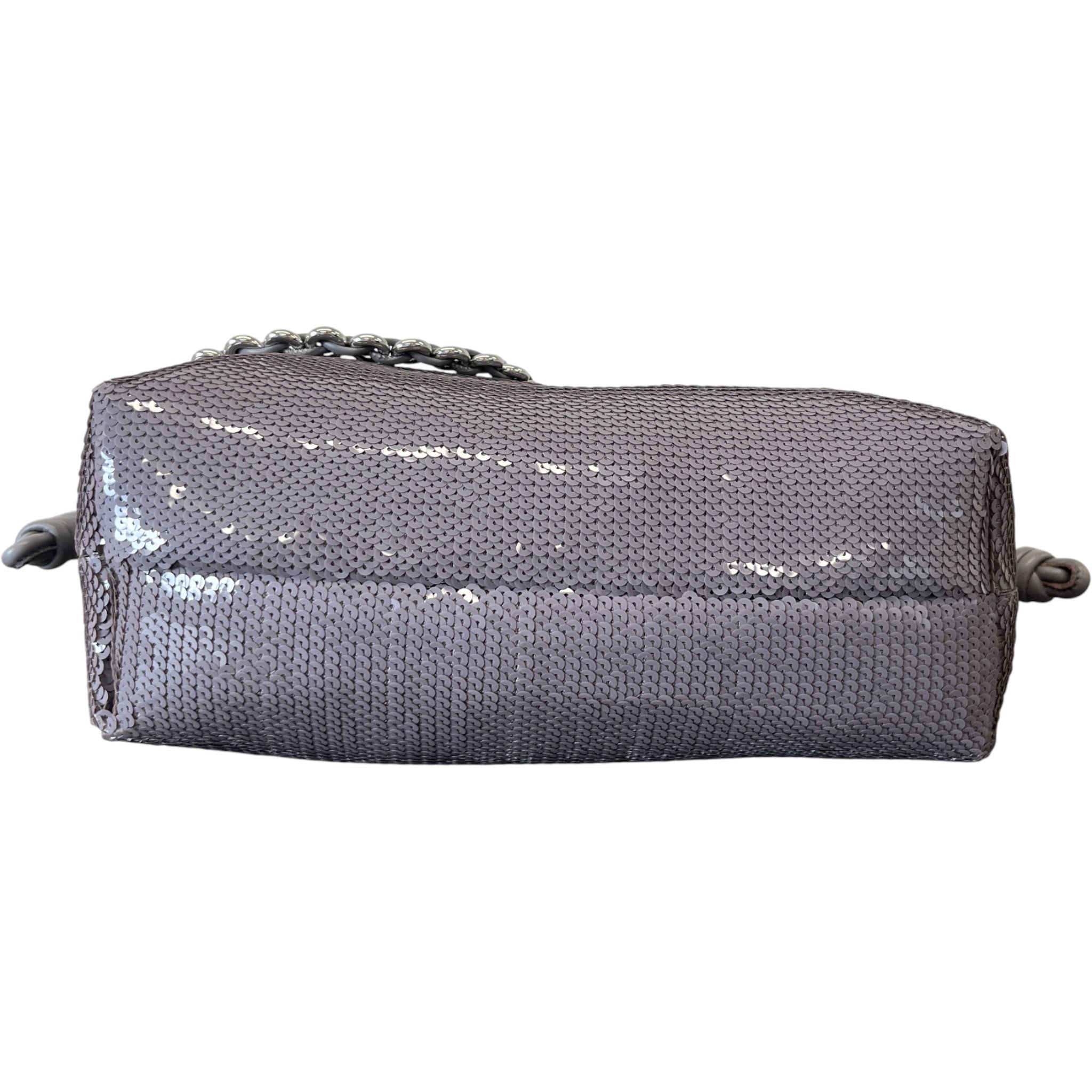 Women's Flamenco Sequined Medium Purse Bag Grey