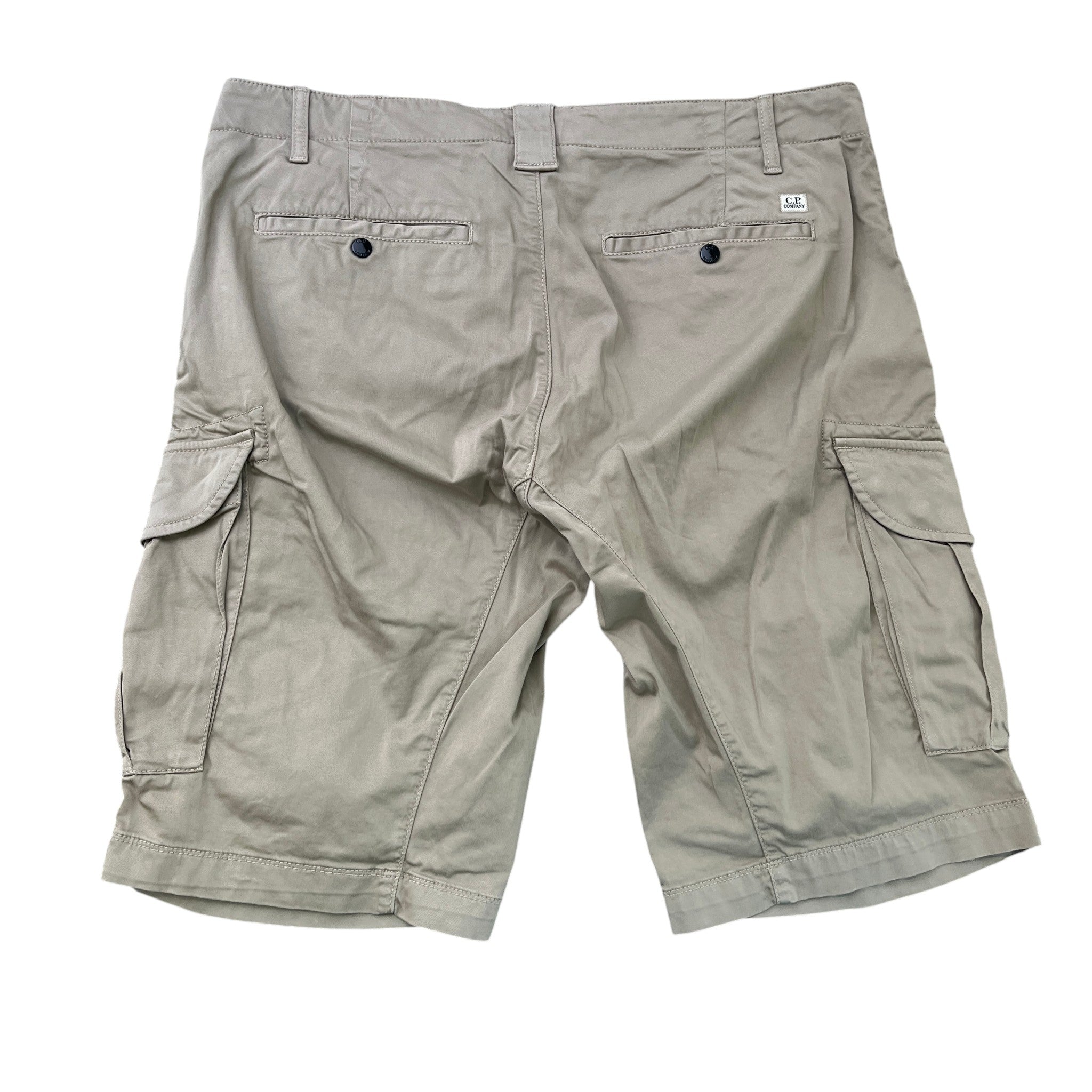 Men's Sateen Cargo Shorts Beige Size IT 52 / UK 36